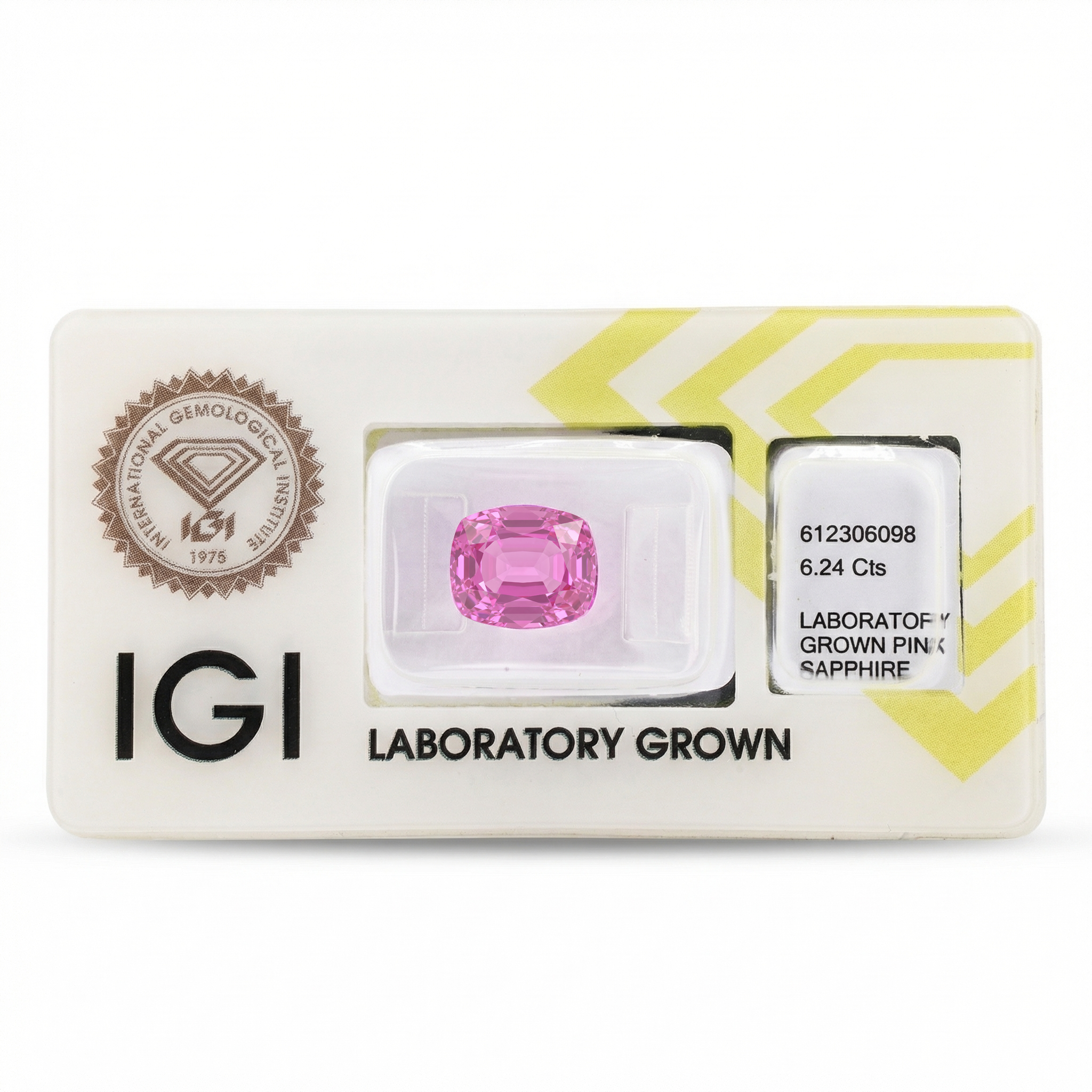 IGI Certified Laboratory Grown Pink Sapphire | 6.24 Carat Cushion Cut | Premium Luxury Gemstone Secondary image