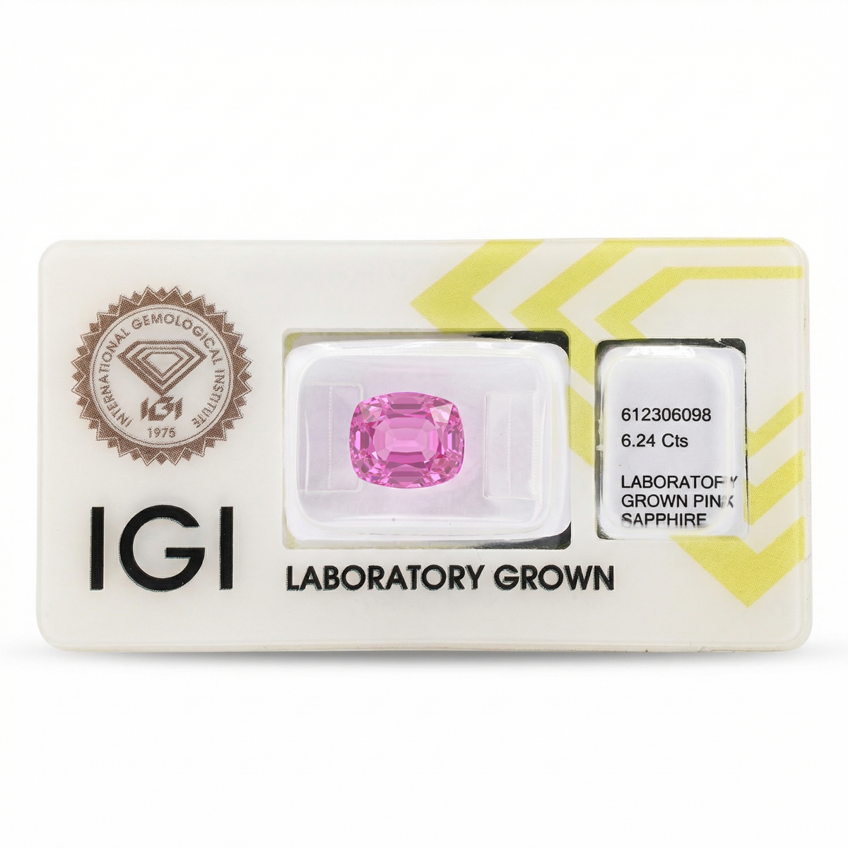 IGI Certified Laboratory Grown Pink Sapphire | 6.24 Carat Cushion Cut | Premium Luxury Gemstone-Saleh Sallom
