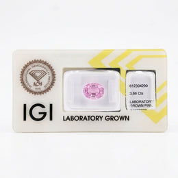 IGI Certified Laboratory Grown Pink Sapphire | 3.66 Carat Oval Cut | Elegant Everyday Luxury-Saleh Sallom