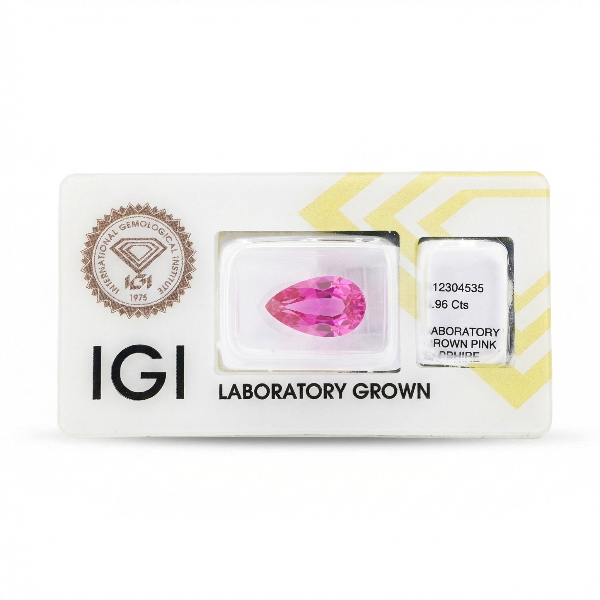 IGI Certified Laboratory Grown Pink Sapphire | 6.96 Carat Pear Cut | Premium Statement Gemstone Secondary image