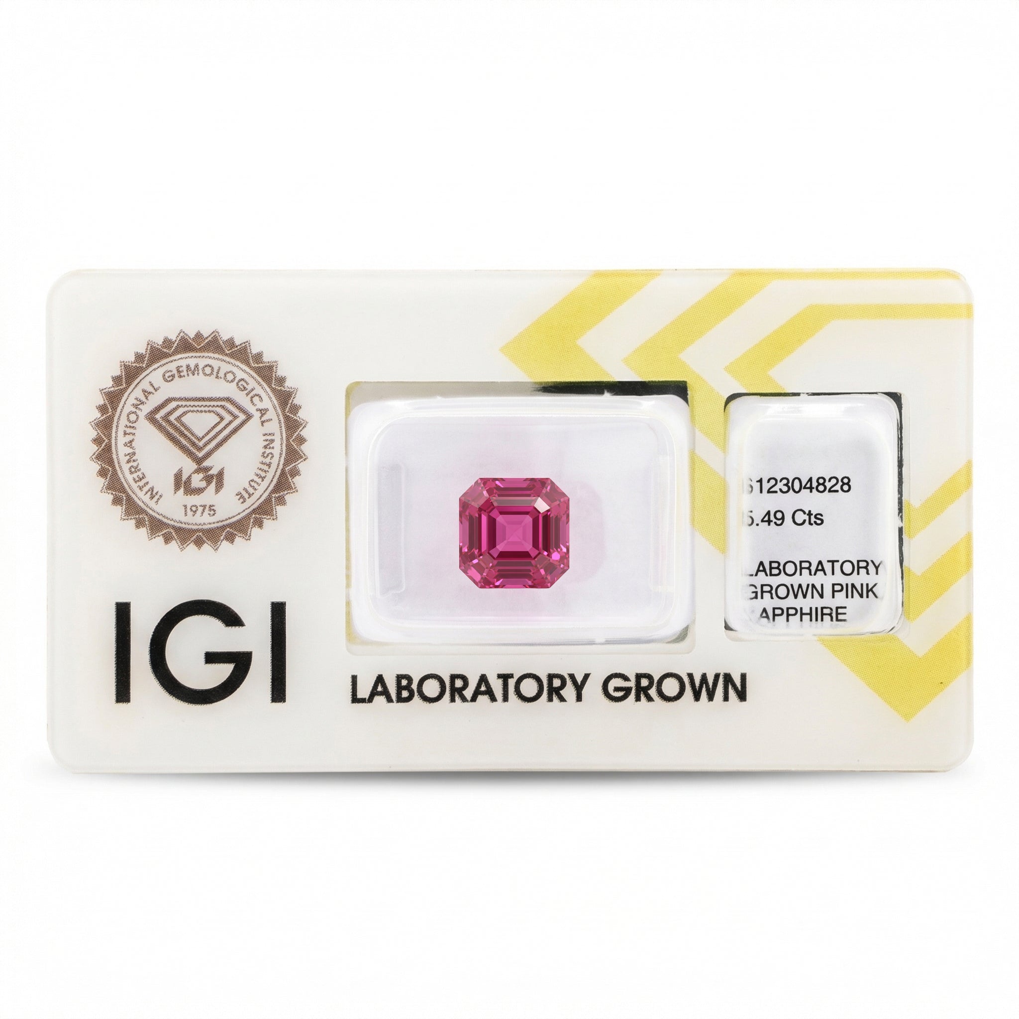IGI Certified Laboratory Grown Pink Sapphire | 5.49 Carat Square Emerald Cut | Bold Luxury Gemstone Secondary image