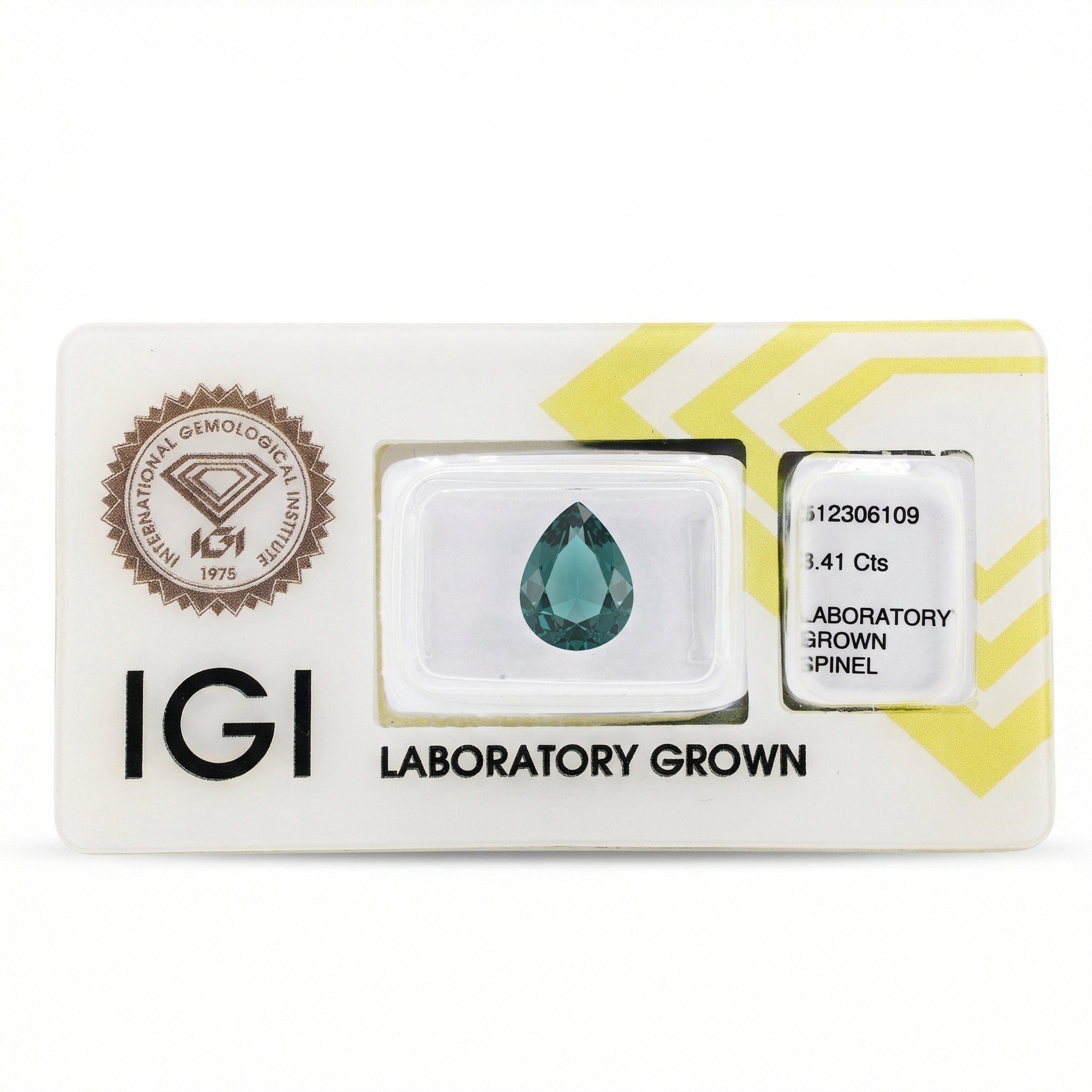 IGI Certified Laboratory Grown Green Spinel | 3.41 Carat Pear Cut | Elegant Unique Gemstone Secondary image