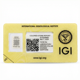IGI Certified Laboratory Grown Color Change Sapphire | 10.58 Carat Emerald Cut | Rare Luxury Statement Gemstone-Saleh Sallom