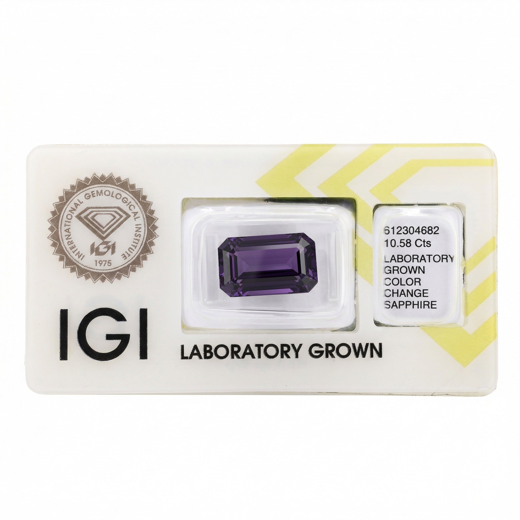 IGI Certified Laboratory Grown Color Change Sapphire | 10.58 Carat Emerald Cut | Rare Luxury Statement Gemstone Secondary image