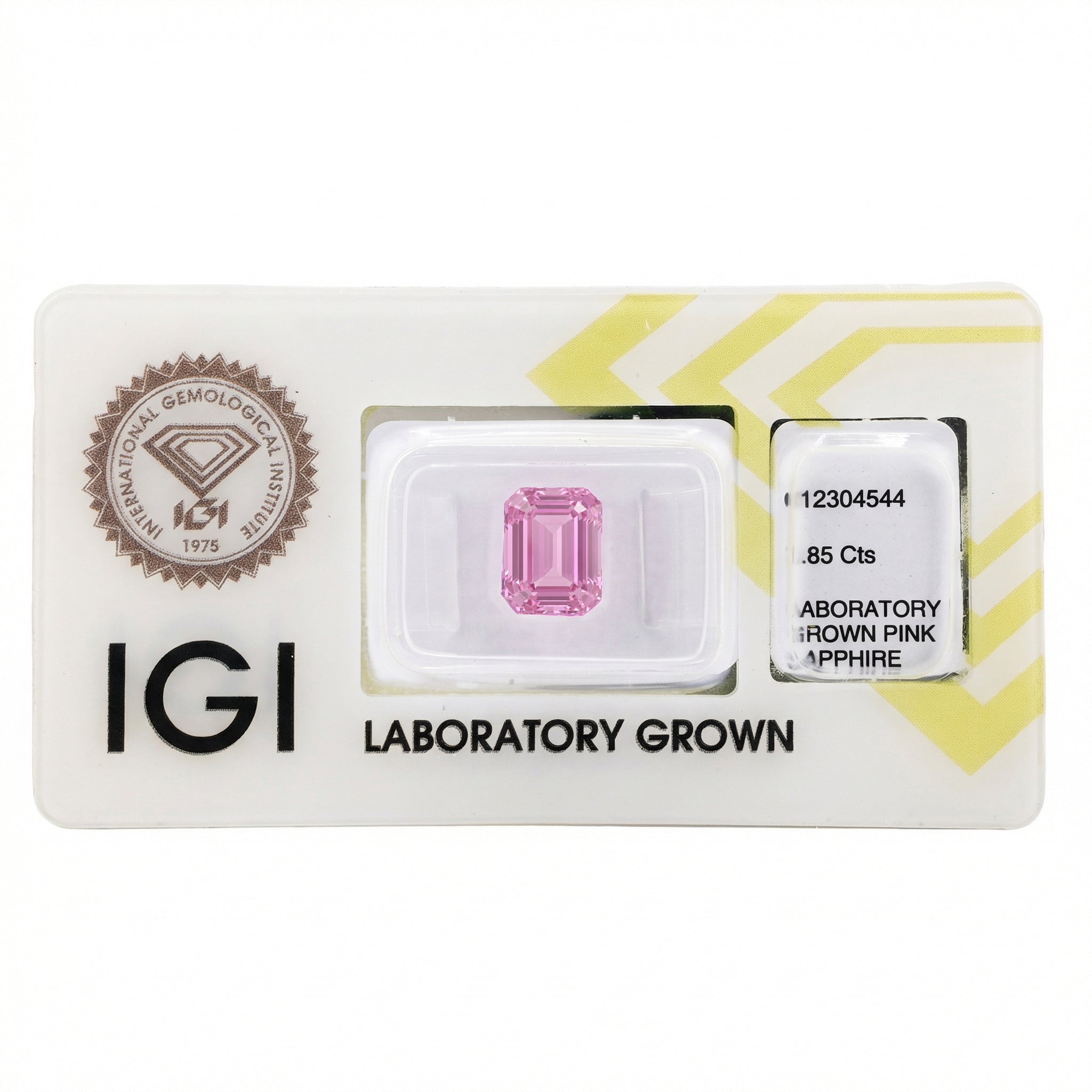 IGI Certified Laboratory Grown Purplish Pink Sapphire | 3.85 Carat Emerald Cut | Elegant Luxury Statement Gemstone Secondary image
