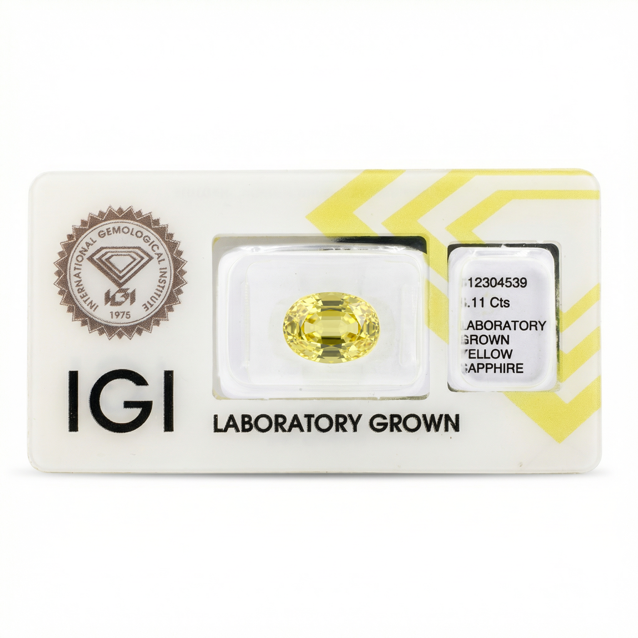 IGI Certified Laboratory Grown Yellow Sapphire | 6.11 Carat Oval Cut | Premium Statement Gemstone Secondary image