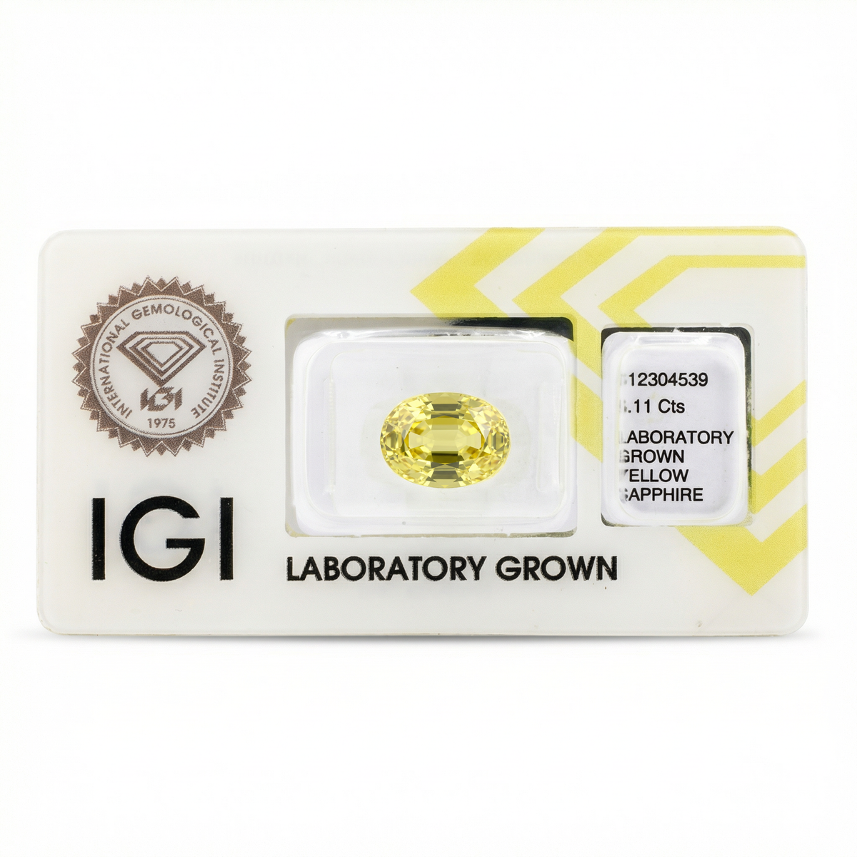 IGI Certified Laboratory Grown Yellow Sapphire | 6.11 Carat Oval Cut | Premium Statement Gemstone-Saleh Sallom
