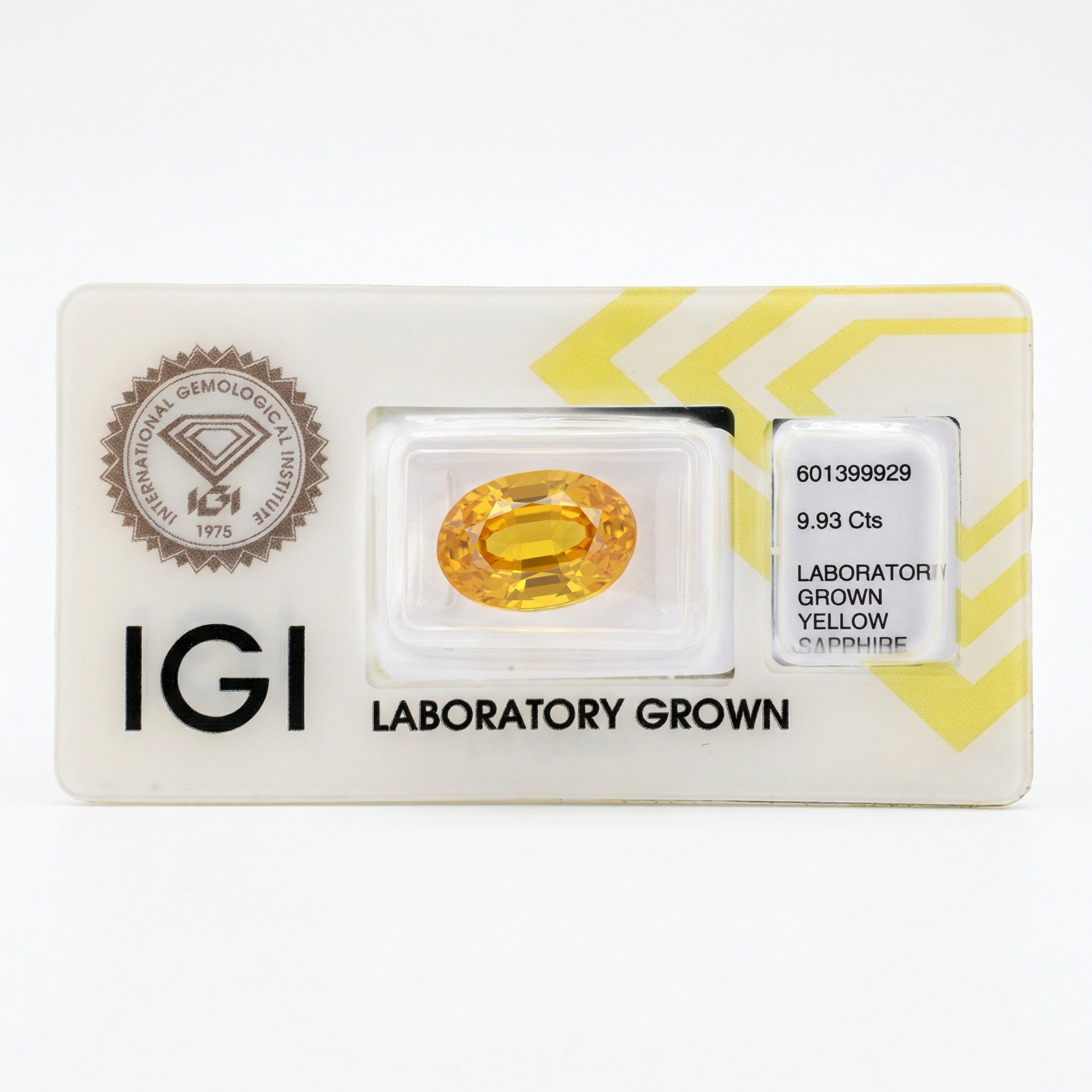 IGI Certified Laboratory Grown Orangy Yellow Sapphire | 9.93 Carat Oval Cut | Premium Statement Gemstone Secondary image