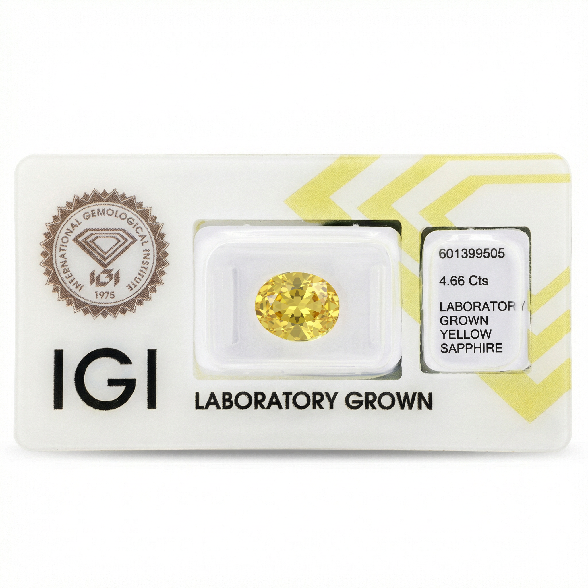 IGI Certified Laboratory Grown Yellow Sapphire | 4.66 Carat Oval Cut | Elegant Luxury Gemstone Secondary image