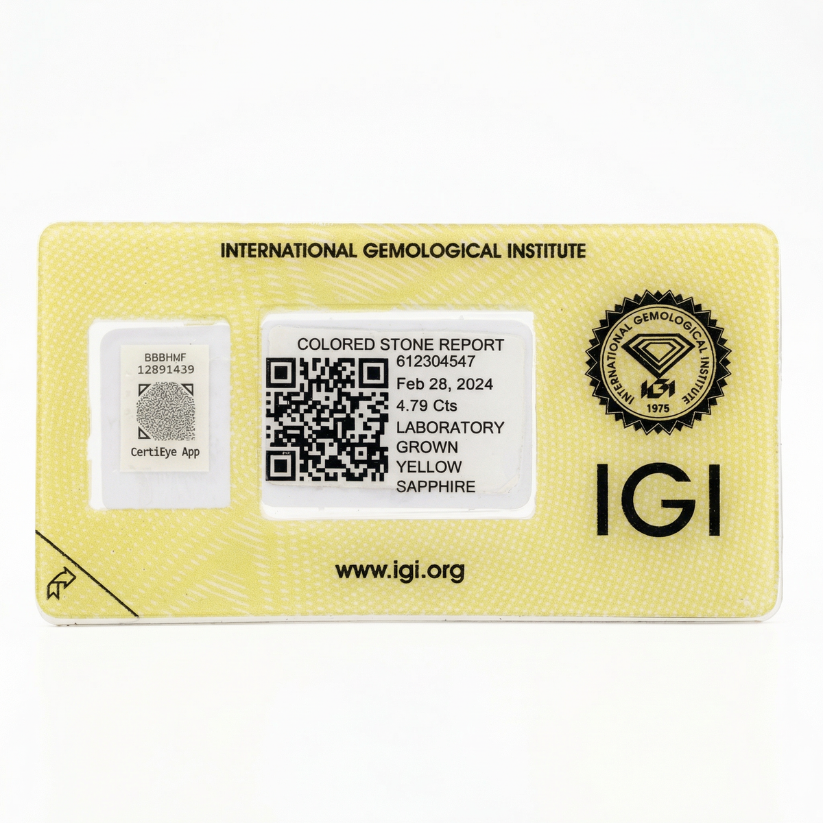 IGI Certified Laboratory Grown Orangy Yellow Sapphire | 4.79 Carat Pear Cut | Luxury Statement Gemstone-Saleh Sallom