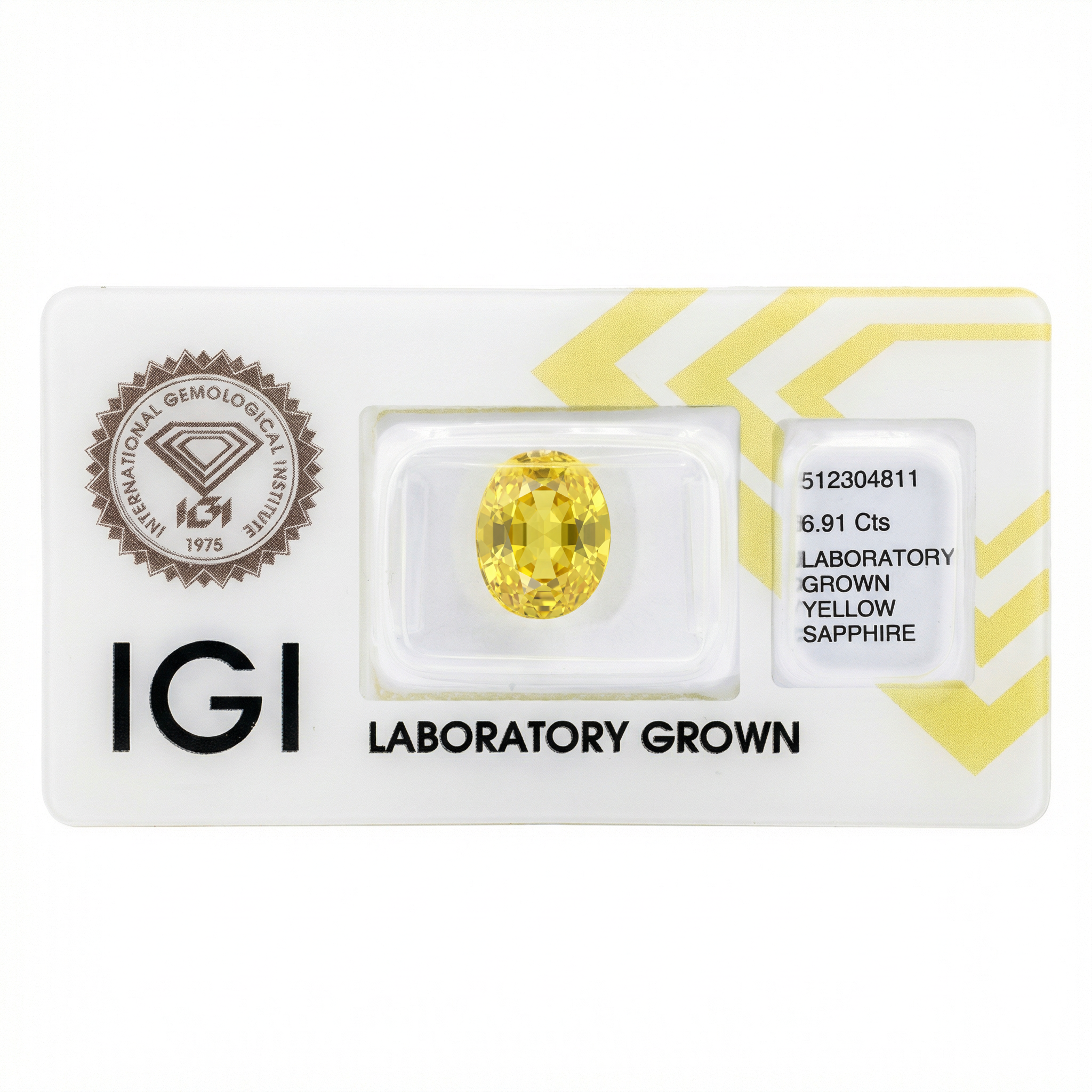 rtified Laboratory Grown Yellow Sapphire | 6.91 Carat Oval Cut | Premium Statement Gemstone Secondary image