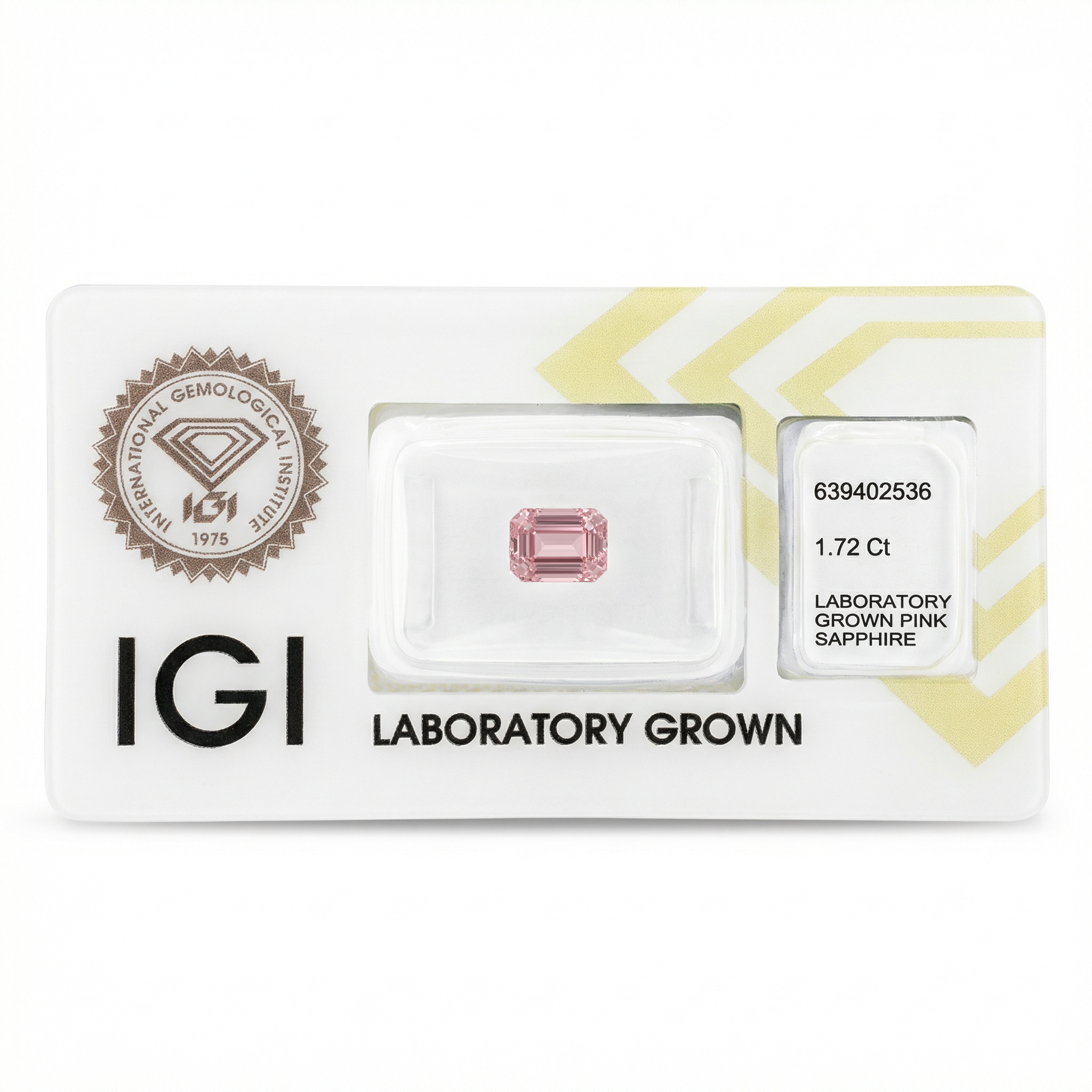 IGI Certified Laboratory Grown Orangy Pink Sapphire | 1.72 Carat Emerald Cut | Elegant Unique Gemstone Secondary image