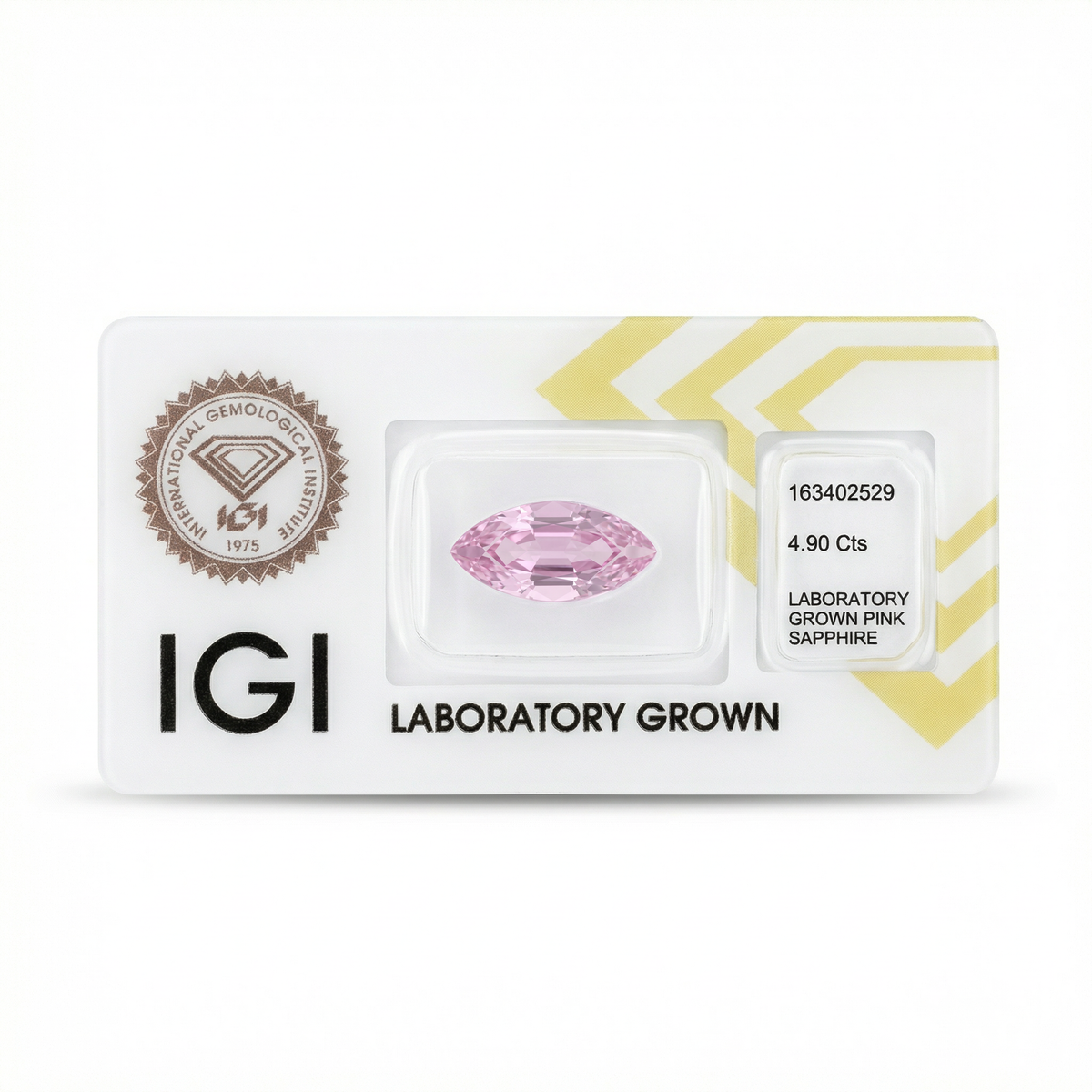 IGI Certified Laboratory Grown Pink Sapphire | 4.90 Carat Marquise Cut | Unique Statement Gemstone-Saleh Sallom