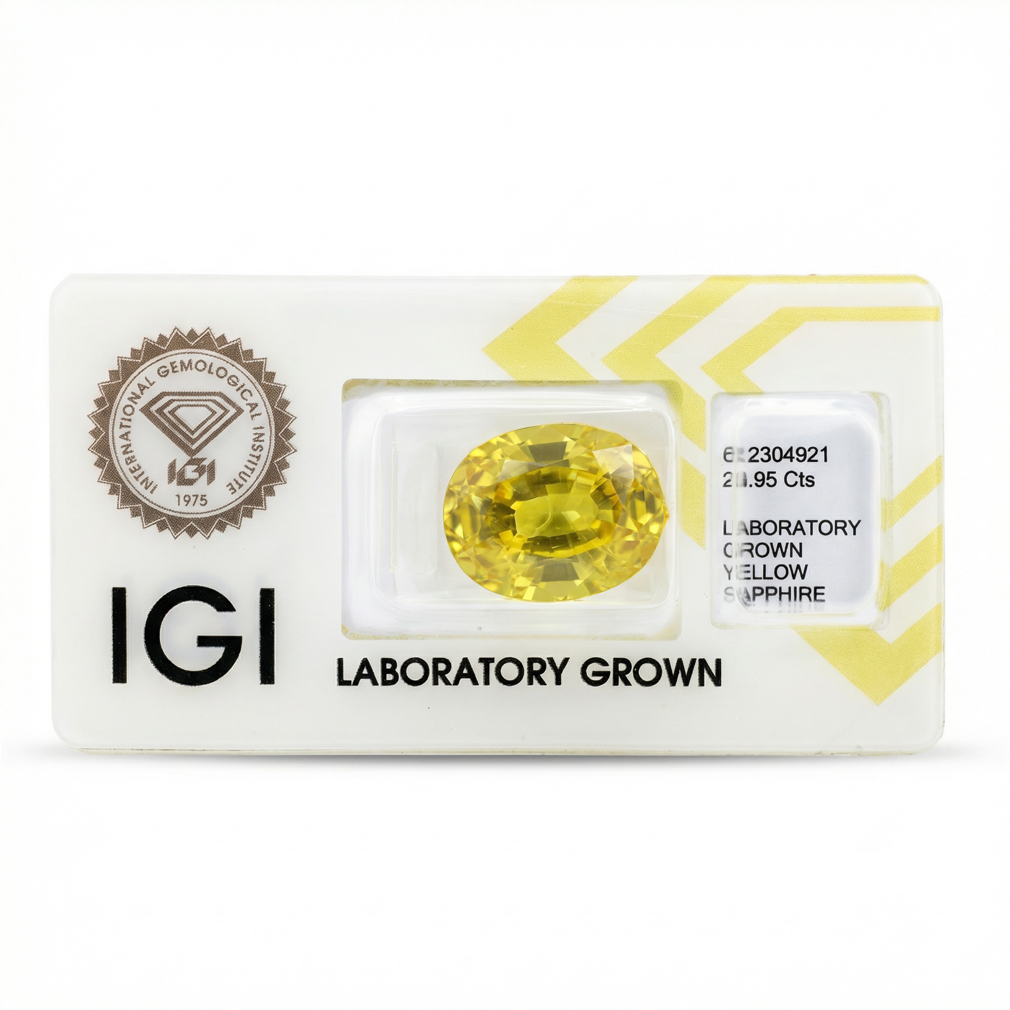 IGI Certified Laboratory Grown Yellow Sapphire | 23.95 Carat Oval Cut | Ultra High Jewelry Statement Gemstone Secondary image