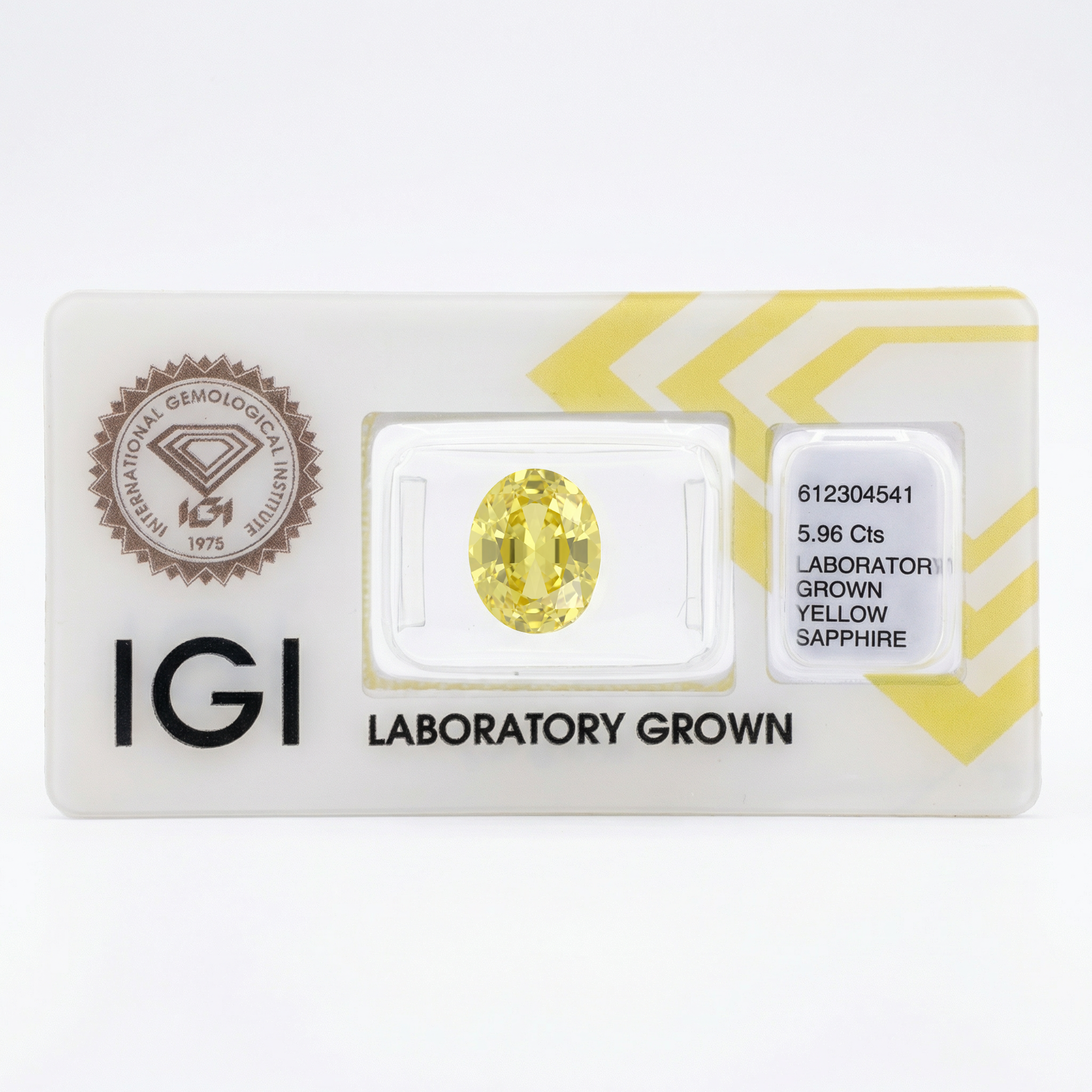 IGI Certified Laboratory Grown Yellow Sapphire | 5.96 Carat Oval Cut | Bright Yellow Luxury Gemstone Secondary image