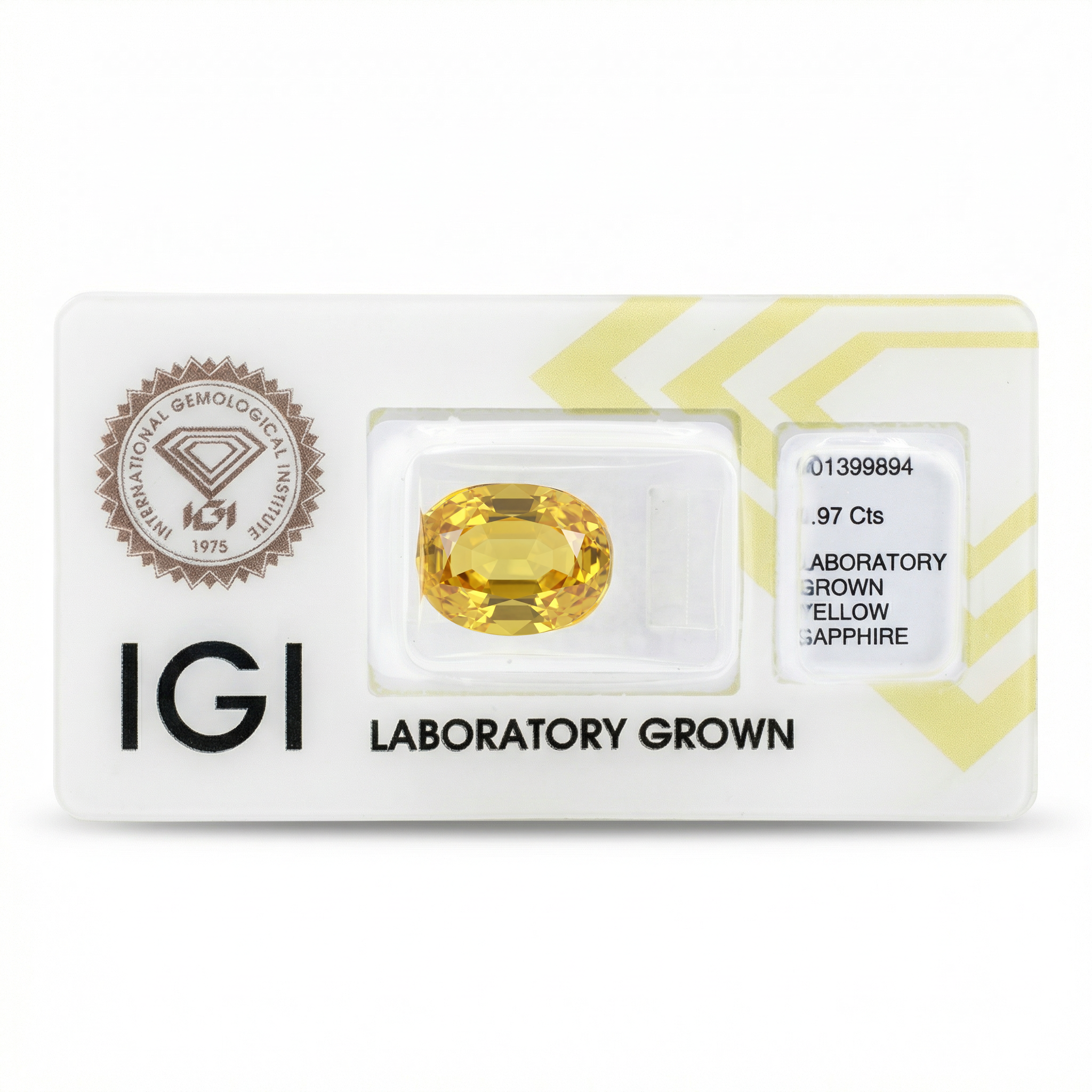 IGI Certified Laboratory Grown Yellow Sapphire | 8.97 Carat Oval Cut | Premium Yellow Statement Gemstone Secondary image