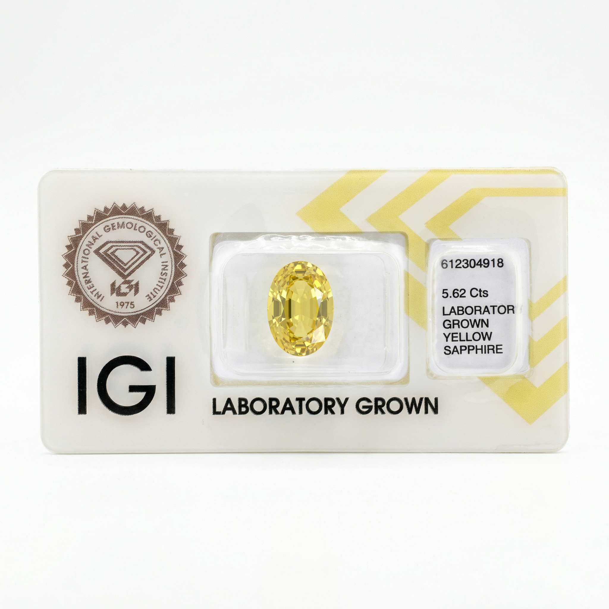 IGI Certified Laboratory Grown Yellow Sapphire | 5.62 Carat Oval Cut | Bright Yellow Luxury Gemstone Secondary image