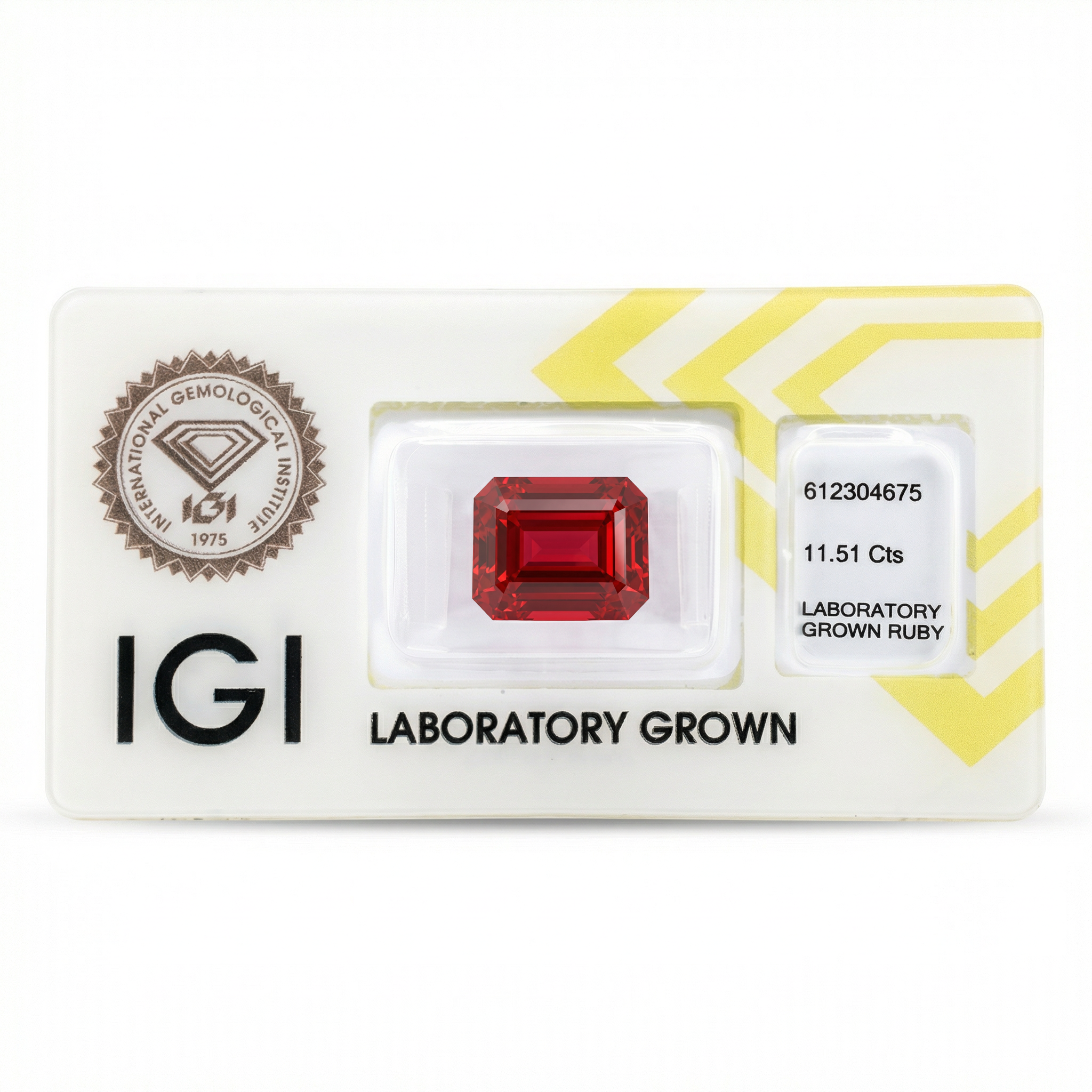 IGI Certified Laboratory Grown Ruby | 11.51 Carat Emerald Cut | Purplish Red High Jewelry Gemstone Secondary image