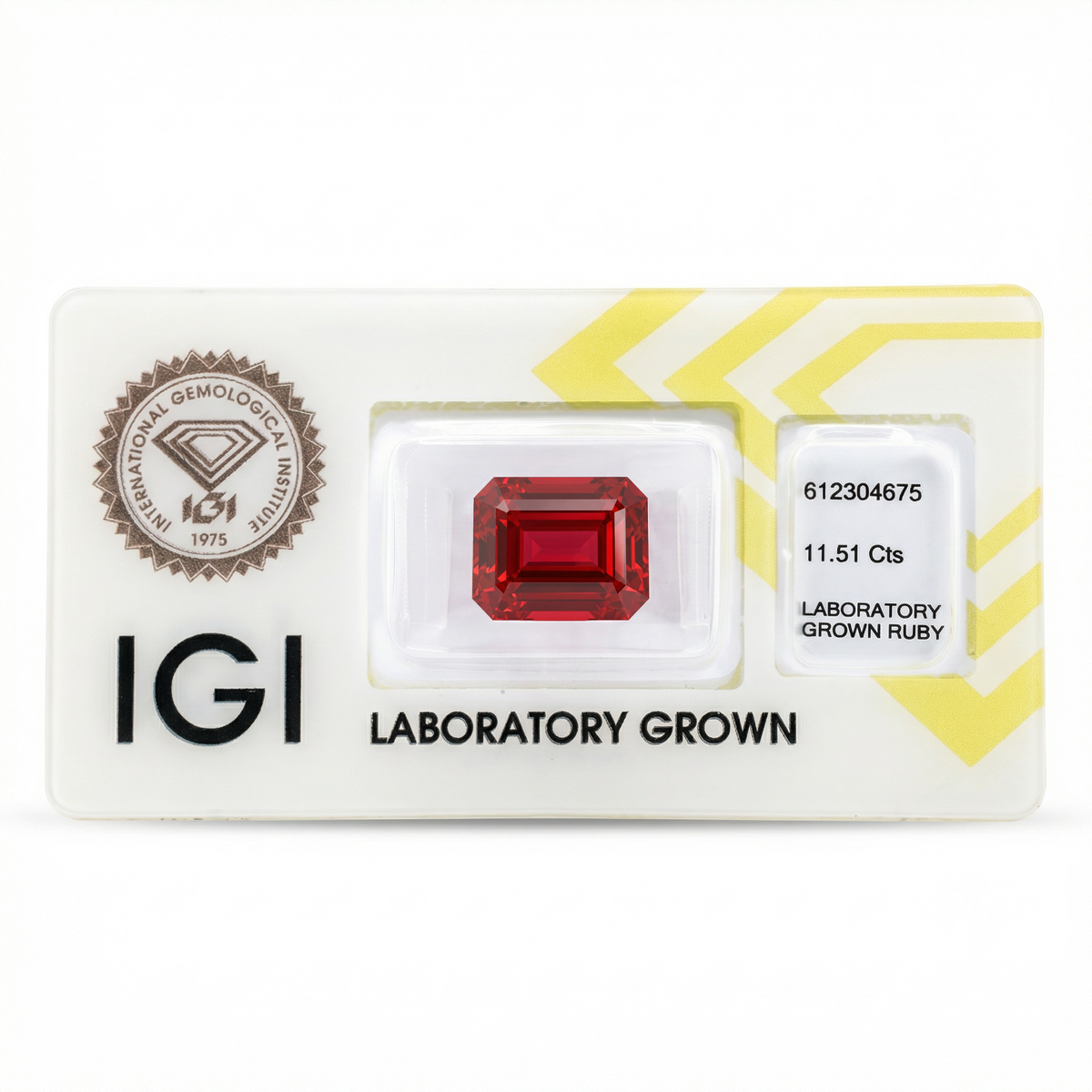 IGI Certified Laboratory Grown Ruby | 11.51 Carat Emerald Cut | Purplish Red High Jewelry Gemstone-Saleh Sallom