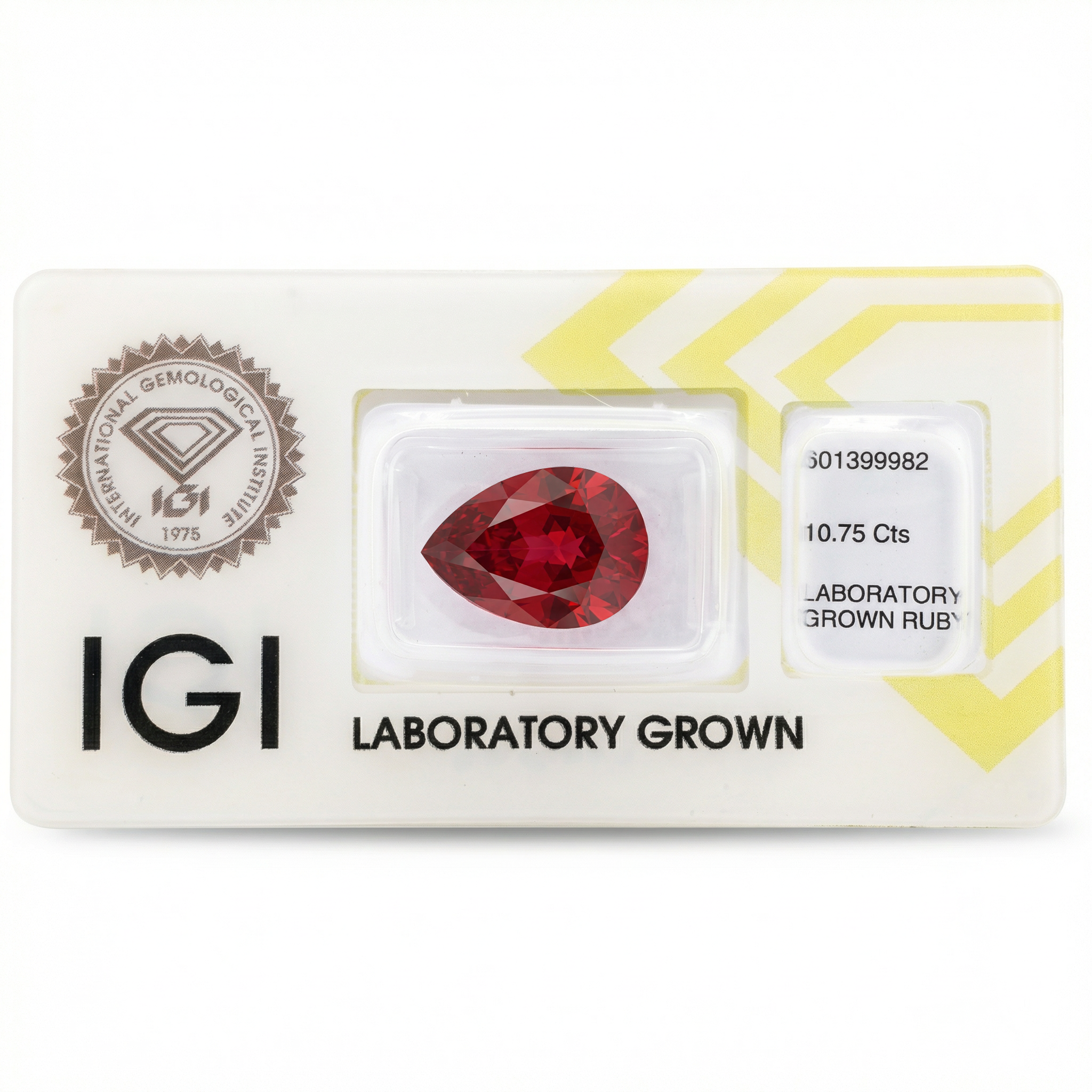 IGI Certified Laboratory Grown Ruby | 10.75 Carat Pear Mixed Cut | Purplish Red Luxury Gemstone Secondary image