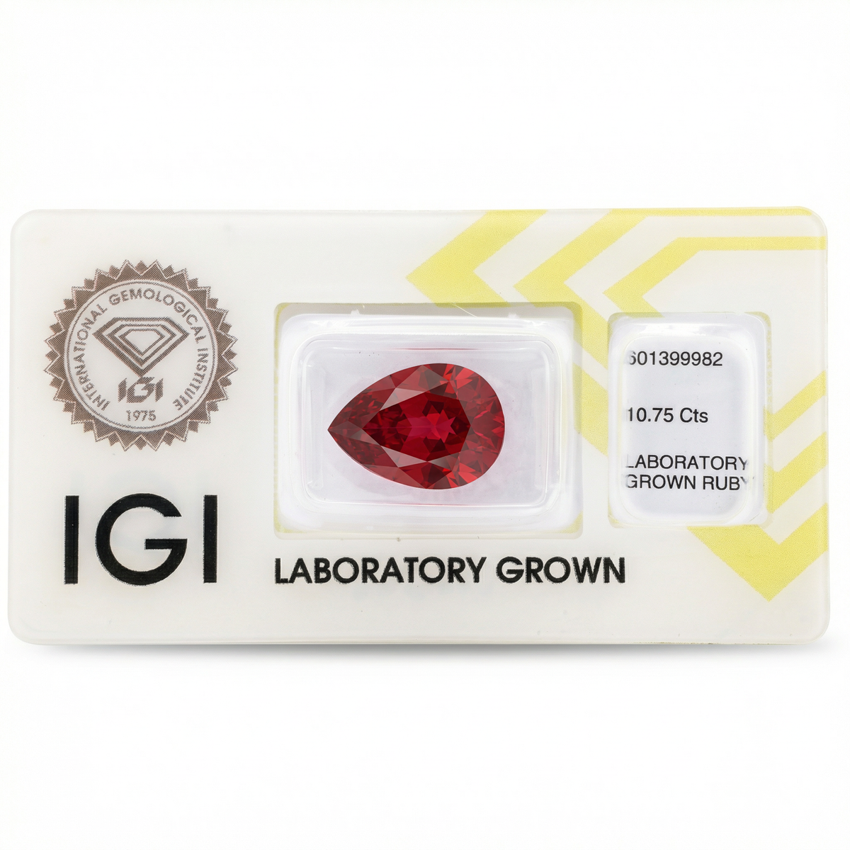 IGI Certified Laboratory Grown Ruby | 10.75 Carat Pear Mixed Cut | Purplish Red Luxury Gemstone-Saleh Sallom