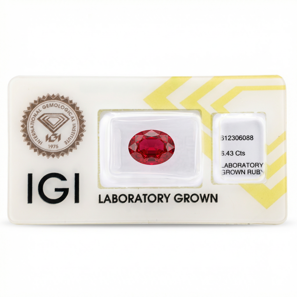 IGI Certified Laboratory Grown Ruby | 6.43 Carat Oval Mixed Cut | Purplish Red Luxury Gemstone-Saleh Sallom