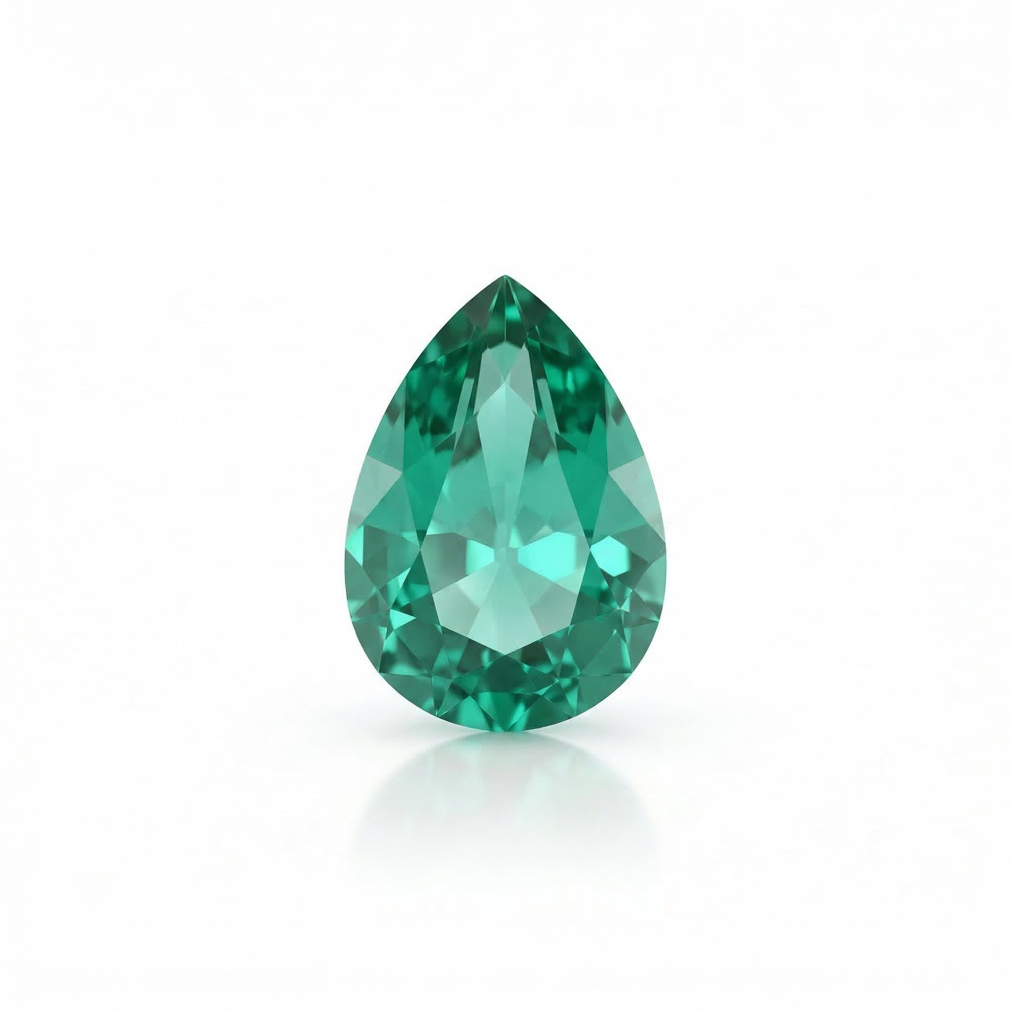 IGI Certified Laboratory Grown Bluish Green Sapphire | 6.08 Carat Pear Mixed Cut | Luxury Statement Gemstone-Saleh Sallom Main image