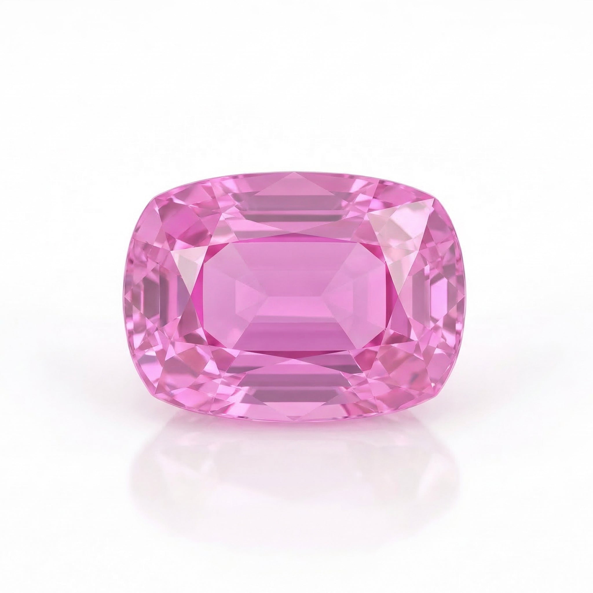 IGI Certified Laboratory Grown Purplish Pink Sapphire | 5.03 Carat Cushion Mixed Cut | Luxury Gemstone-Saleh Sallom Main image