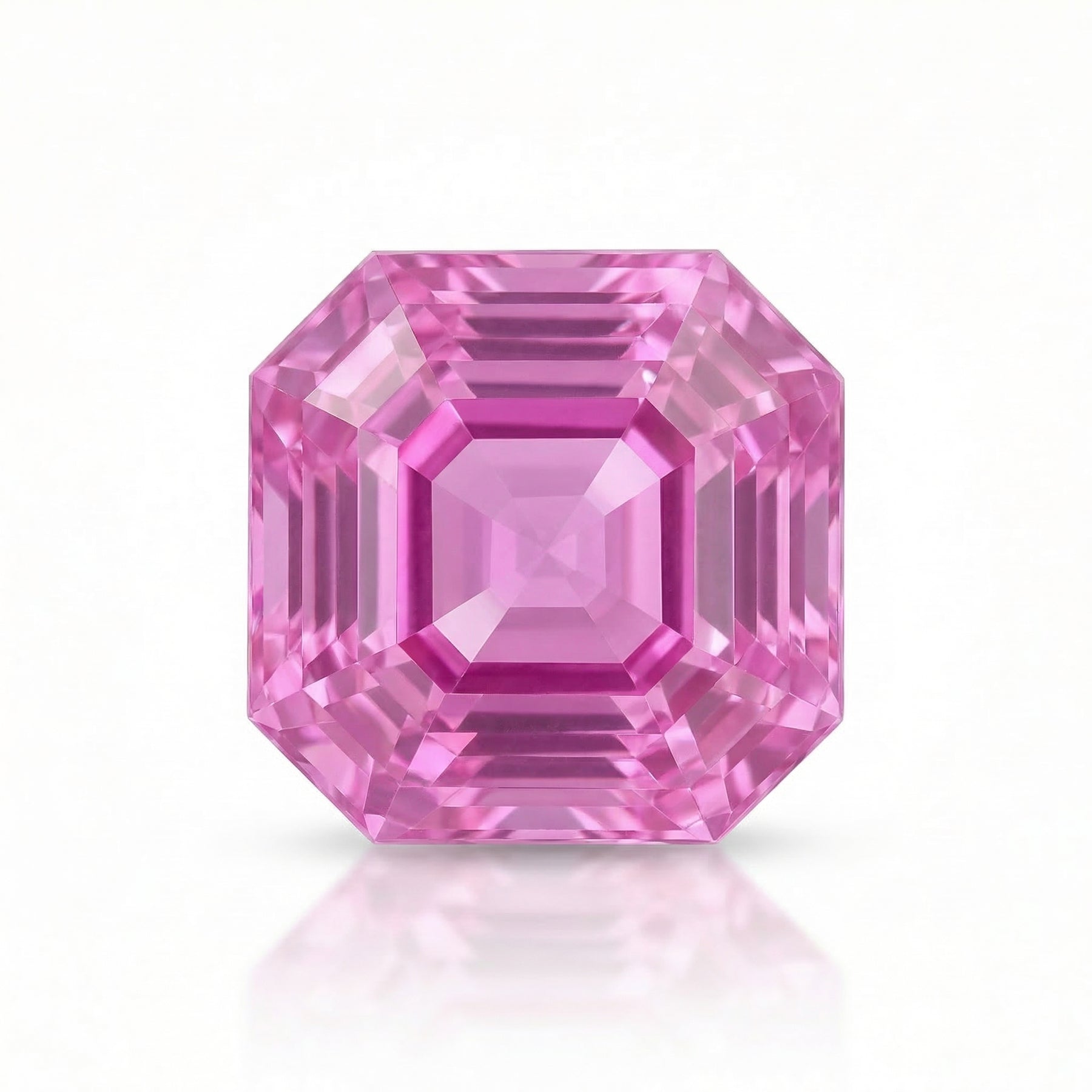 IGI Certified Laboratory Grown Purplish Pink Sapphire | 12.72 Carat Square Emerald Cut | Luxury Statement Gemstone-Saleh Sallom