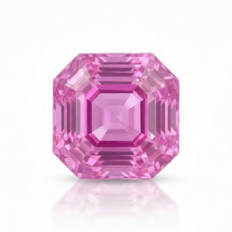 IGI Certified Laboratory Grown Purplish Pink Sapphire | 12.72 Carat Square Emerald Cut | Luxury Statement Gemstone-Saleh Sallom