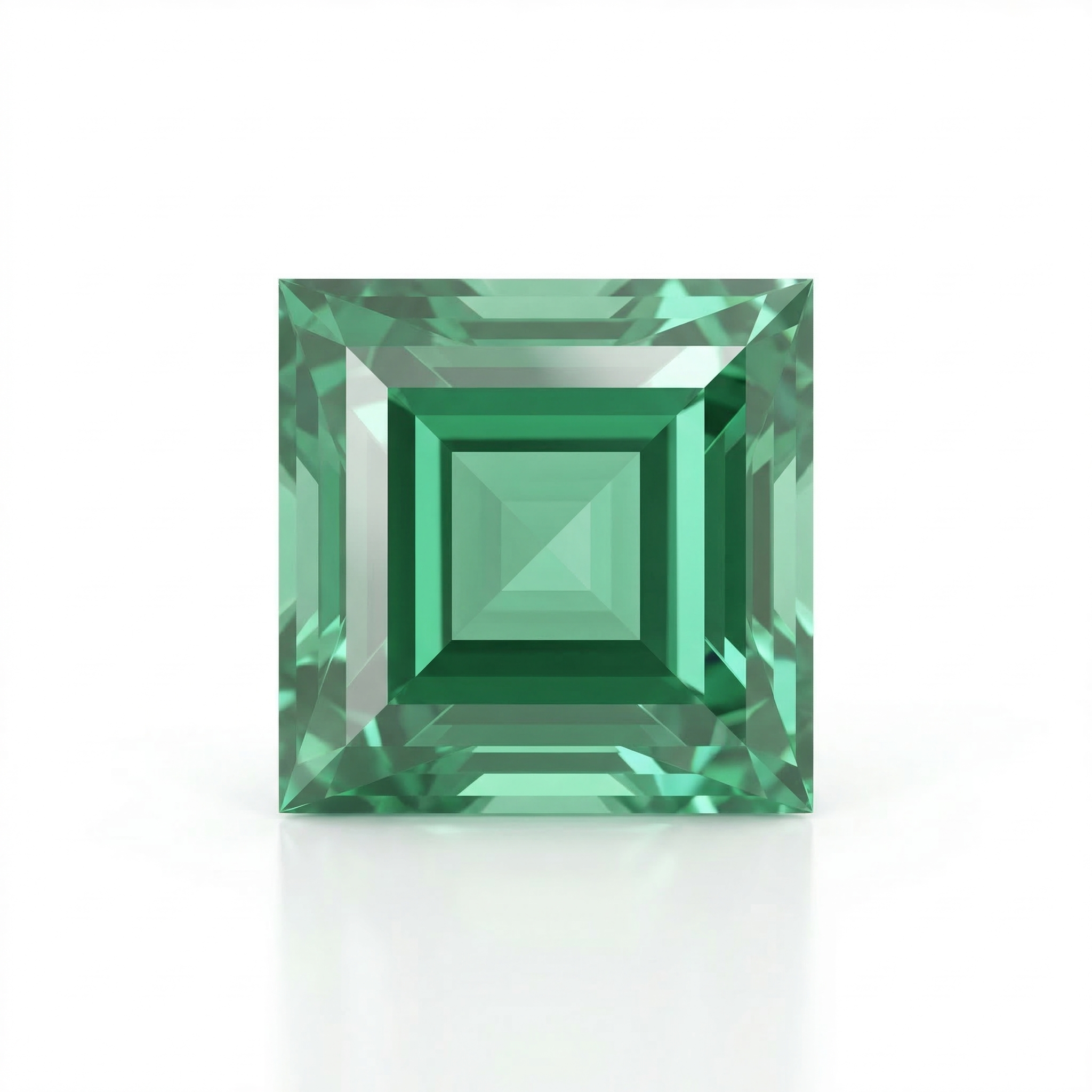 IGI Certified Laboratory Grown Green Spinel | 4.72 Carat Square Step Cut | Luxury Gemstone-Saleh Sallom Main image