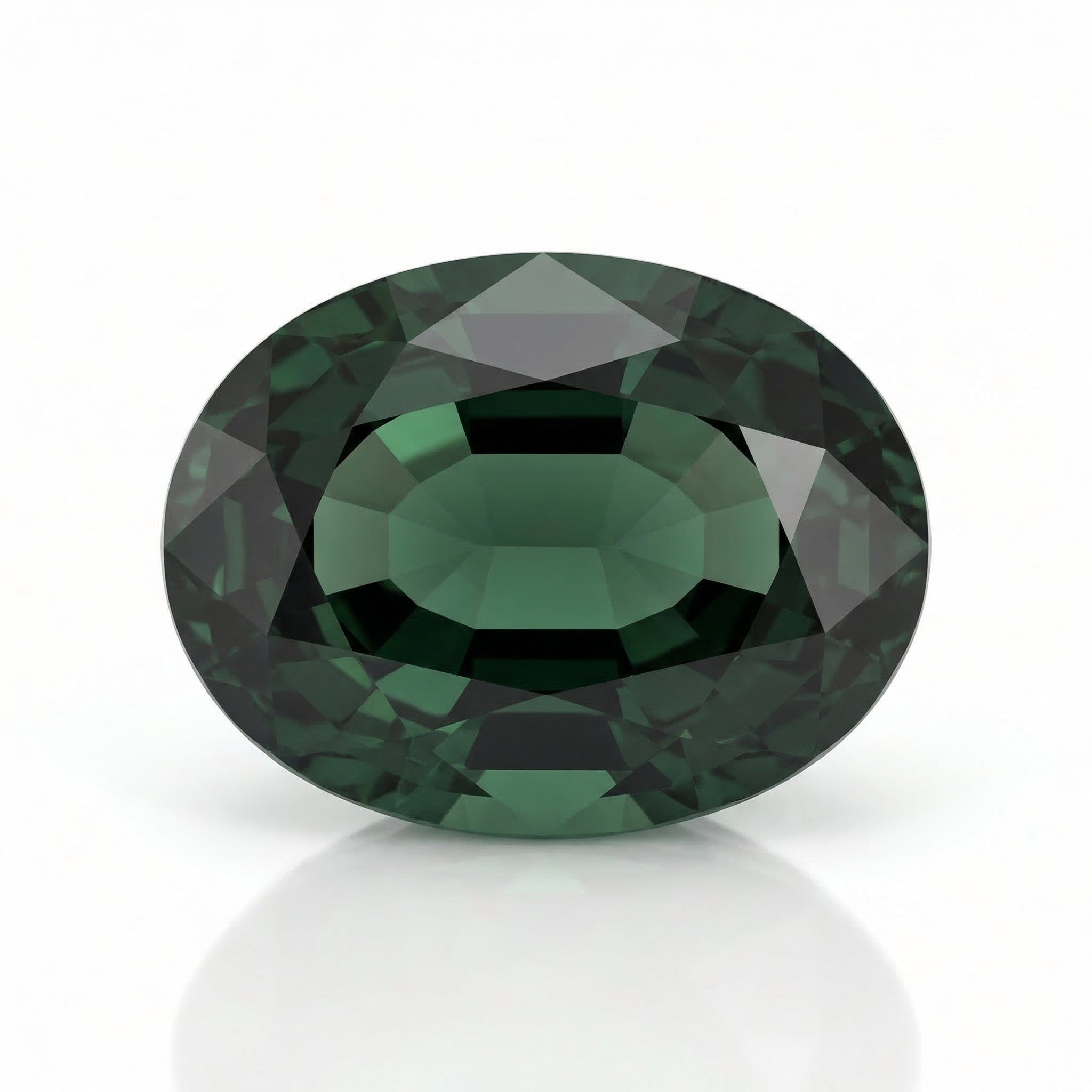 IGI Certified Laboratory Grown Green Spinel | 12.60 Carat Oval Mixed Cut | Luxury Statement Gemstone-Saleh Sallom Main image
