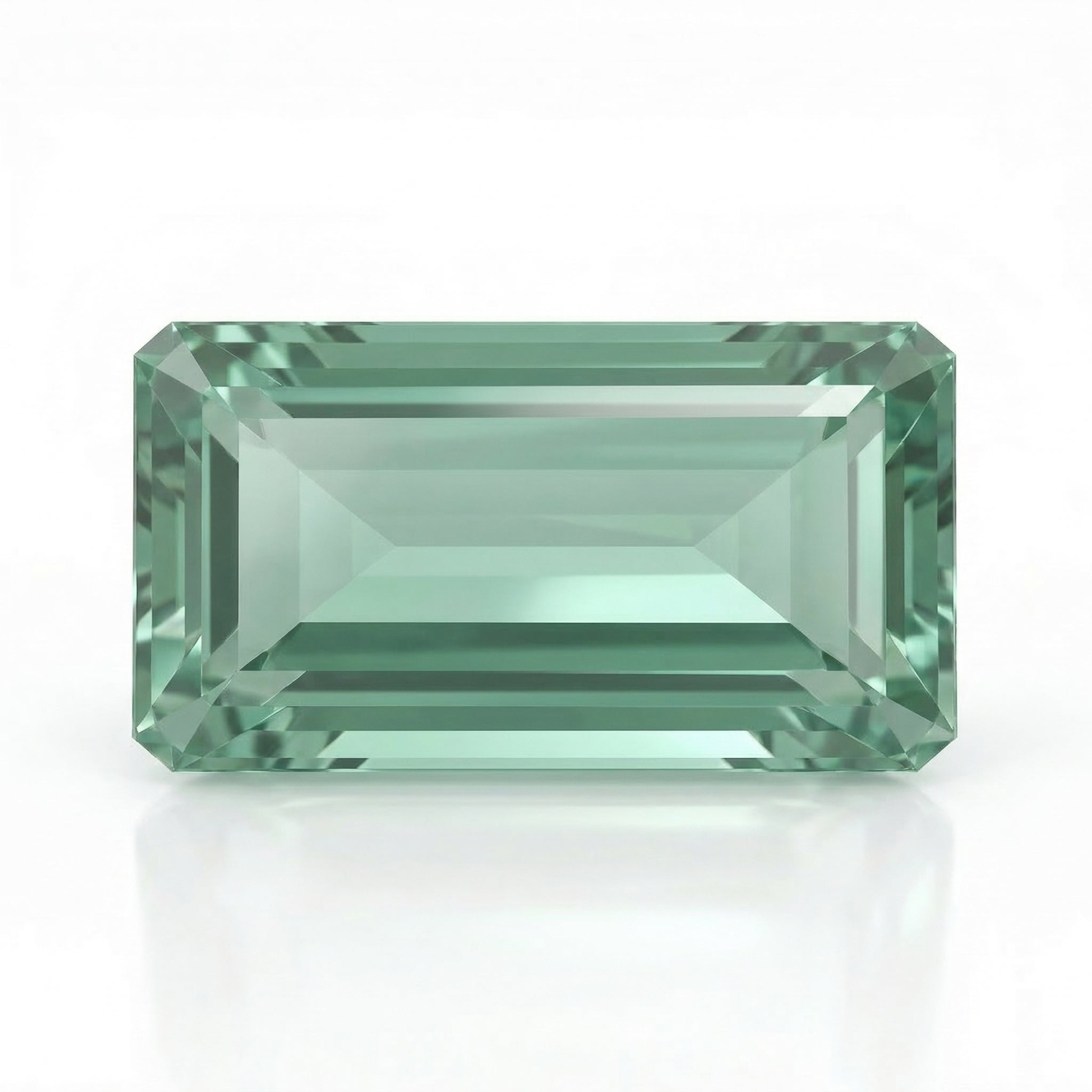 IGI Certified Laboratory Grown Green Sapphire | 10.35 Carat Rectangular Step Cut | Premium Statement Gemstone-Saleh Sallom Main image