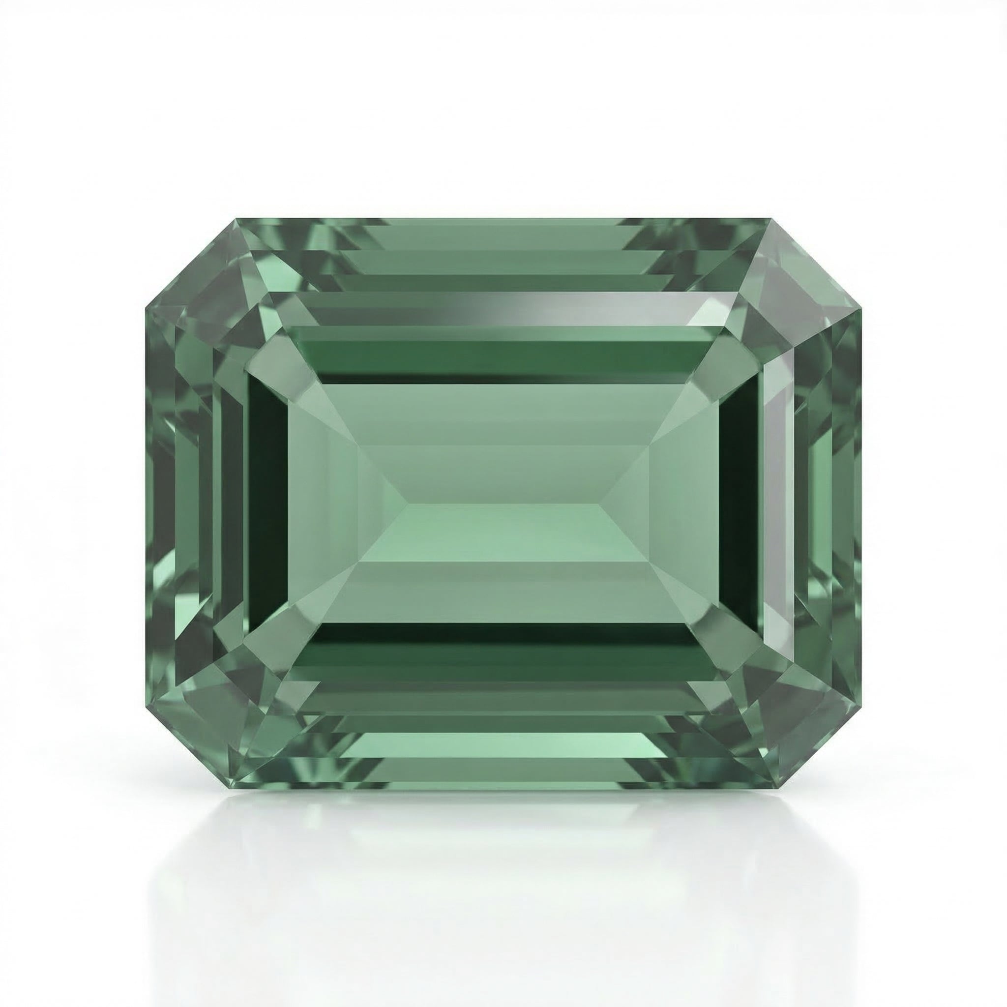 IGI Certified Laboratory Grown Green Spinel | 7.30 Carat Emerald Cut | Luxury Statement Gemstone-Saleh Sallom Main image