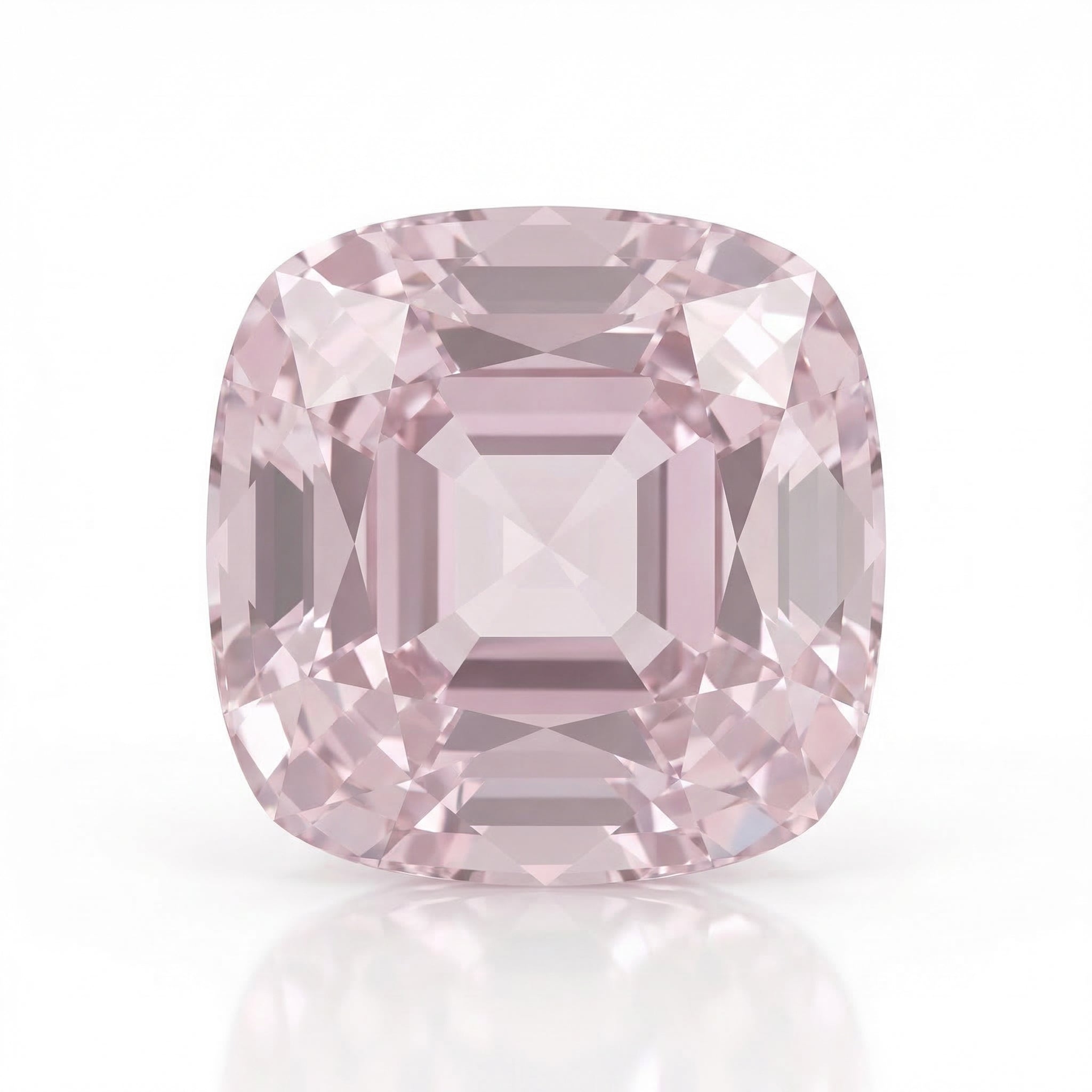 IGI Certified Laboratory Grown Very Light Pink Sapphire | 5.85 Carat Square Cushion Mixed Cut | Luxury Gemstone-Saleh Sallom Main image