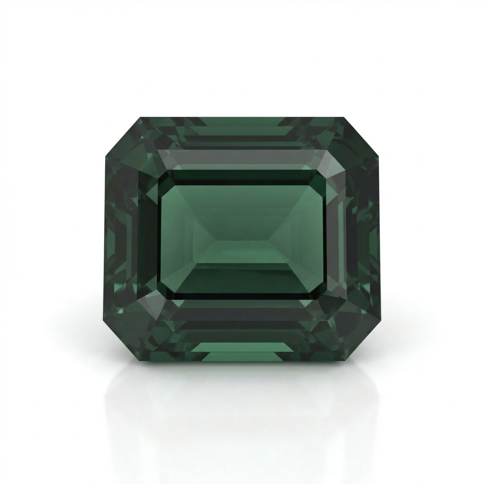 IGI Certified Laboratory Grown Green Spinel | 6.97 Carat Emerald Cut | Elegant Statement Gemstone-Saleh Sallom Main image