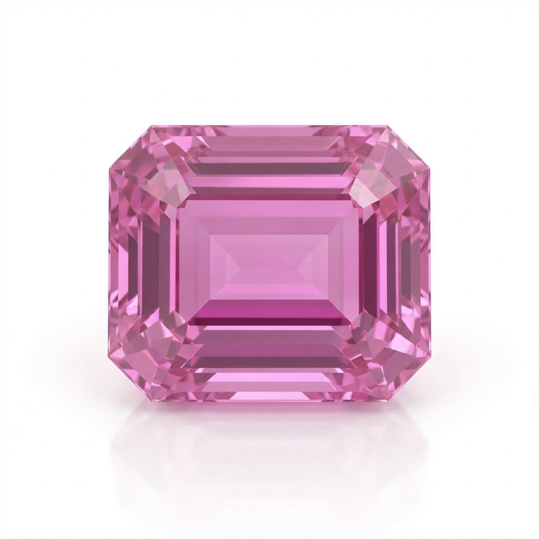 IGI Certified Laboratory Grown Pink Sapphire | 5.90 Carat Emerald Cut | Elegant Statement Gemstone-Saleh Sallom Main image