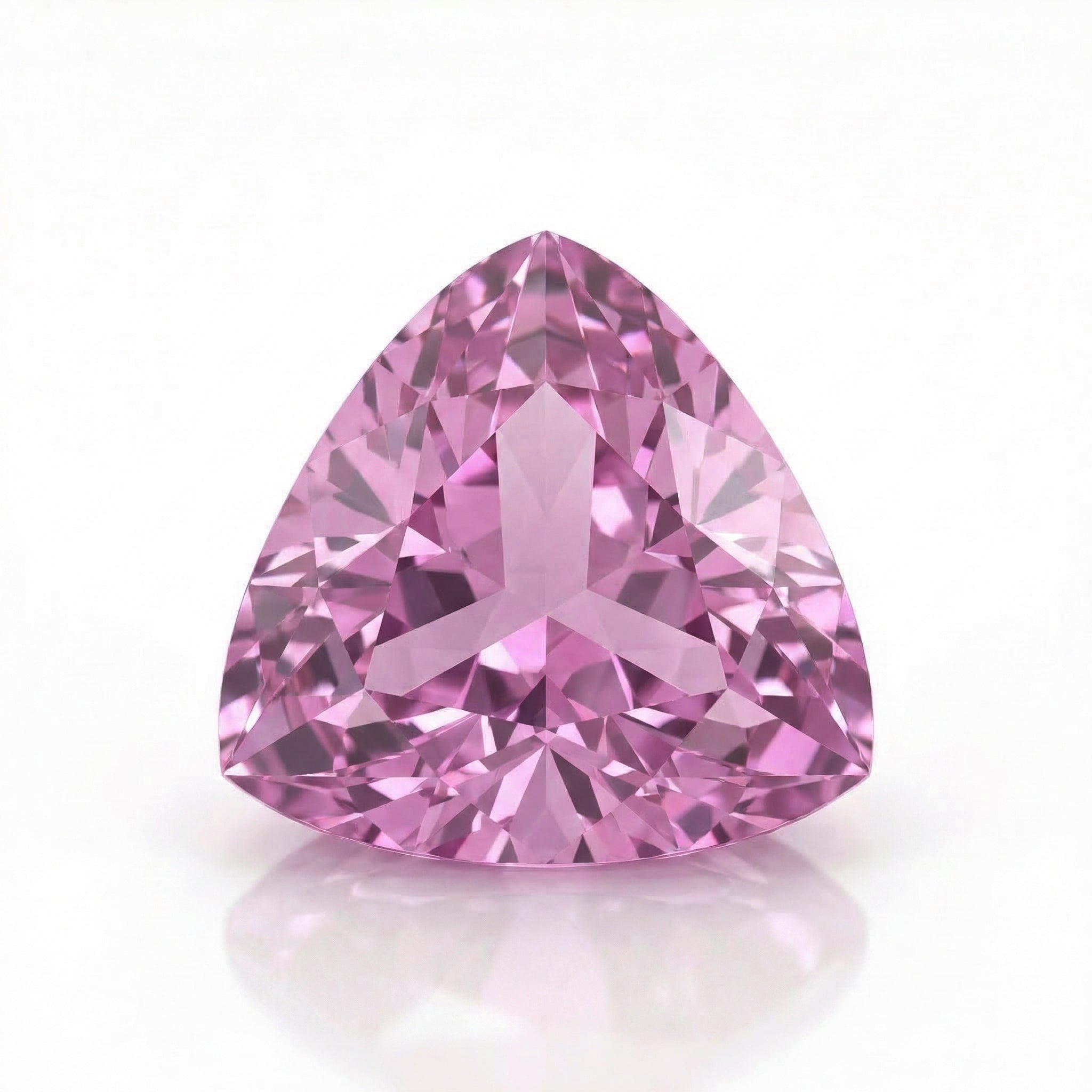 IGI Certified Laboratory Grown Pink Sapphire | 8.51 Carat Trilliant Mixed Cut | Unique Statement Gemstone-Saleh Sallom Main image