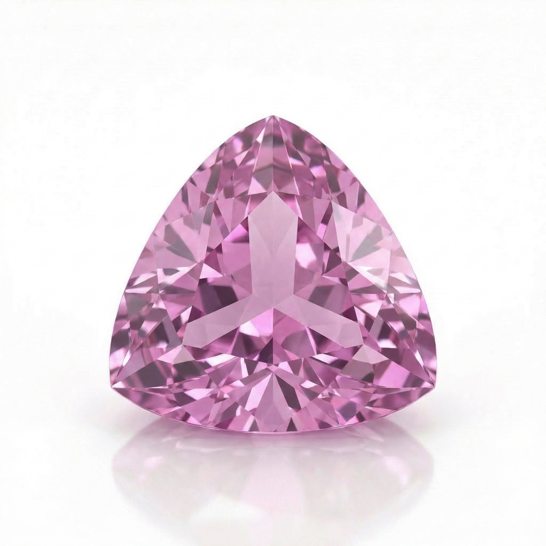IGI Certified Laboratory Grown Light Purplish Pink Sapphire | 8.51 Carat Trillion Cut | Designer Gemstone-Saleh Sallom