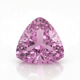 IGI Certified Laboratory Grown Light Purplish Pink Sapphire | 8.51 Carat Trillion Cut | Designer Gemstone-Saleh Sallom