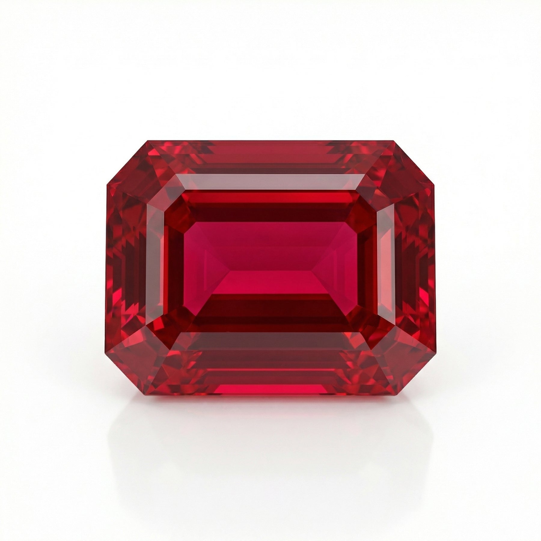 IGI Certified Laboratory Grown Ruby | 5.53 Carat Emerald Cut | Elegant Statement Gemstone-Saleh Sallom