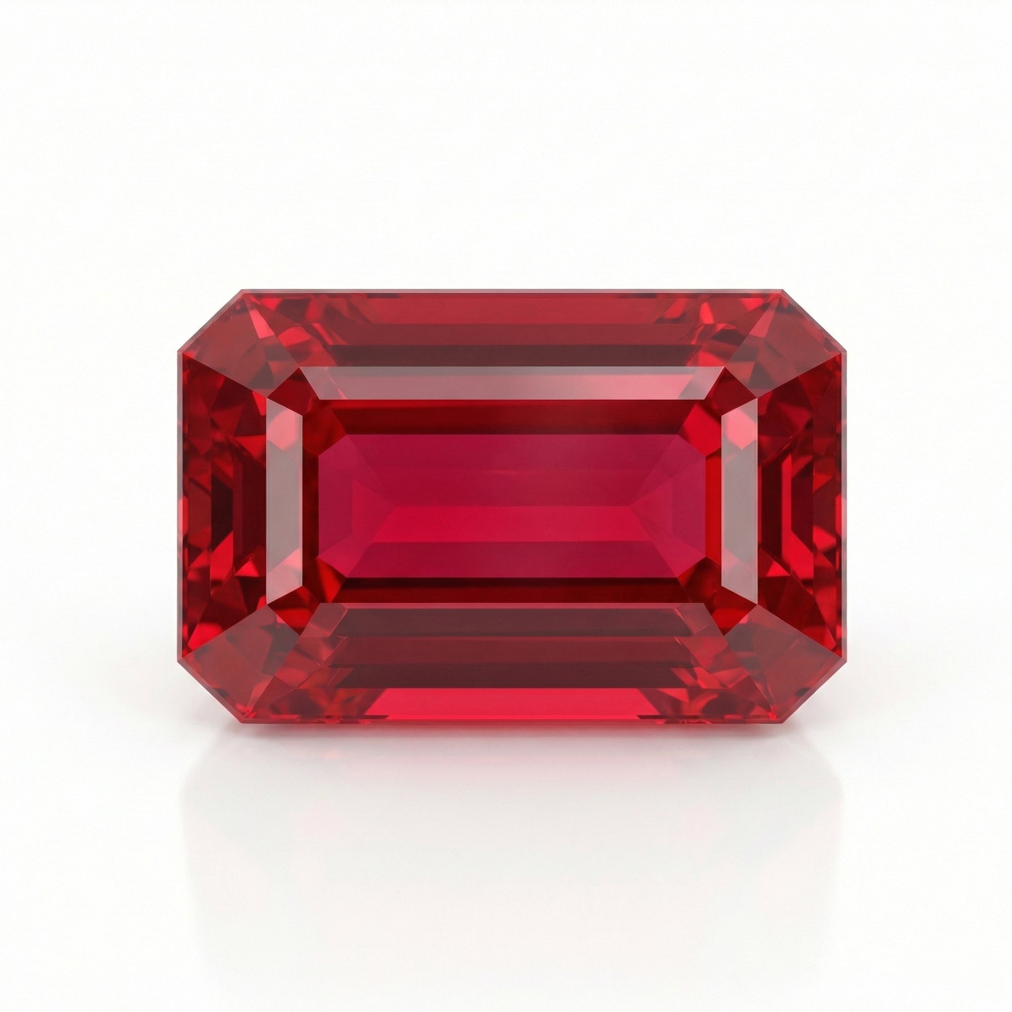 IGI Certified Laboratory Grown Ruby | 5.53 Carat Emerald Cut | Purplish Red Luxury Gemstone-Saleh Sallom Main image