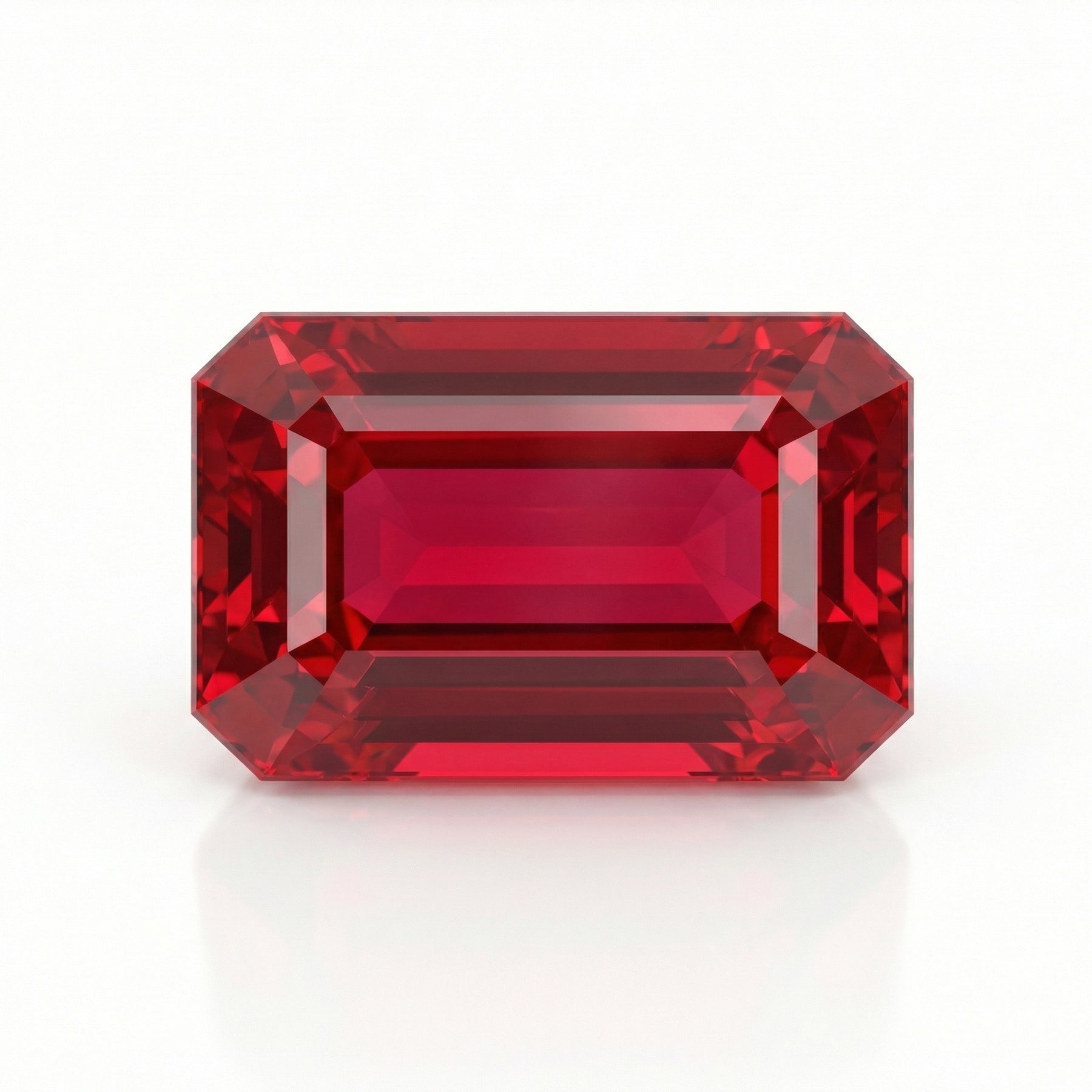 IGI Certified Laboratory Grown Ruby | 5.53 Carat Emerald Cut | Purplish Red Luxury Gemstone-Saleh Sallom