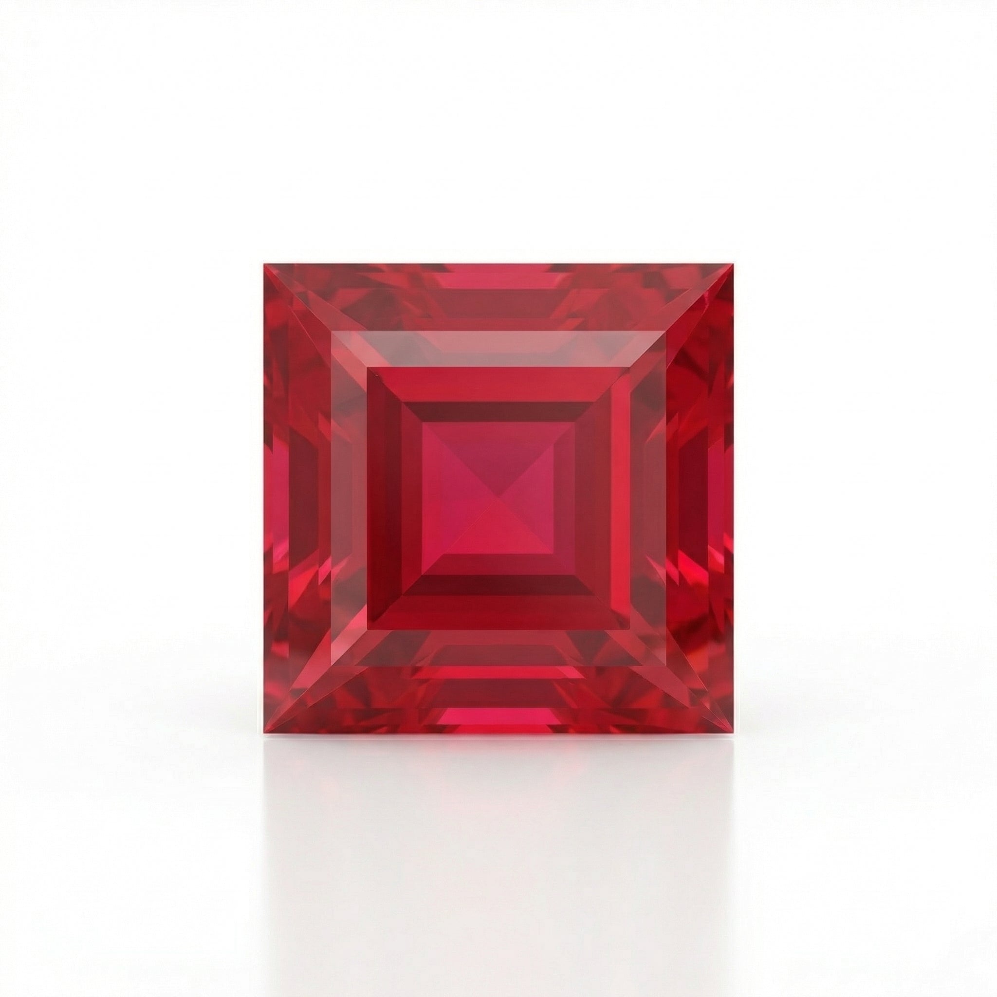 IGI Certified Laboratory Grown Ruby | 1.21 Carat Princess Cut | Purplish Red Gemstone-Saleh Sallom Main image