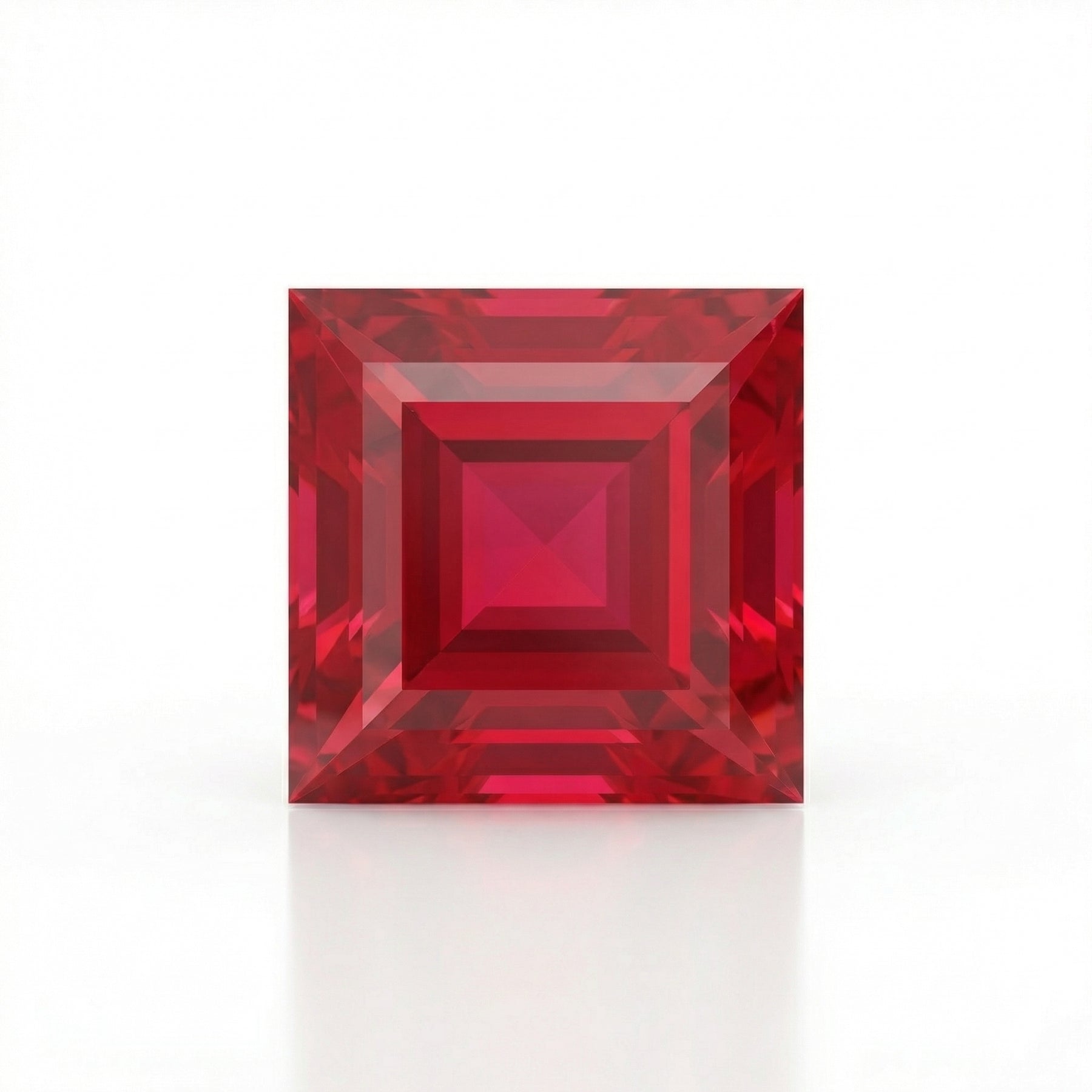 IGI Certified Laboratory Grown Ruby | 1.21 Carat Princess Cut | Purplish Red Gemstone-Saleh Sallom