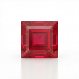 IGI Certified Laboratory Grown Ruby | 1.21 Carat Princess Cut | Purplish Red Gemstone-Saleh Sallom