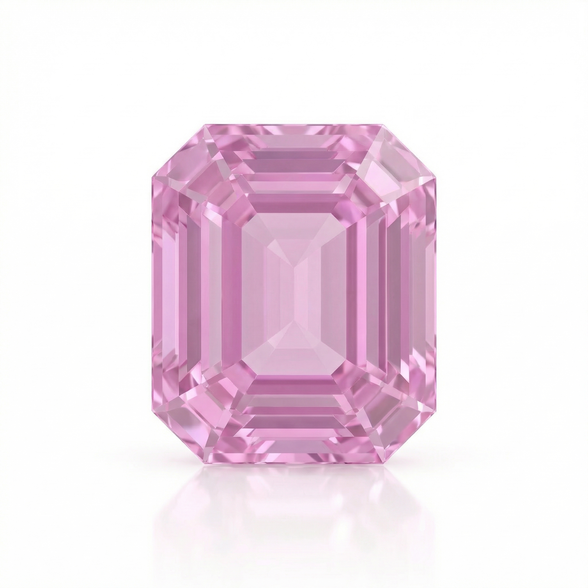 IGI Certified Laboratory Grown Purplish Pink Sapphire | 8.35 Carat Cut-Cornered Rectangular Cut | Ultra Luxury Gemstone-Saleh Sallom Main image