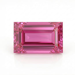IGI Certified Laboratory Grown Purplish Pink Sapphire | 6.83 Carat Rectangular Step Cut | High Luxury Statement Gem-Saleh Sallom