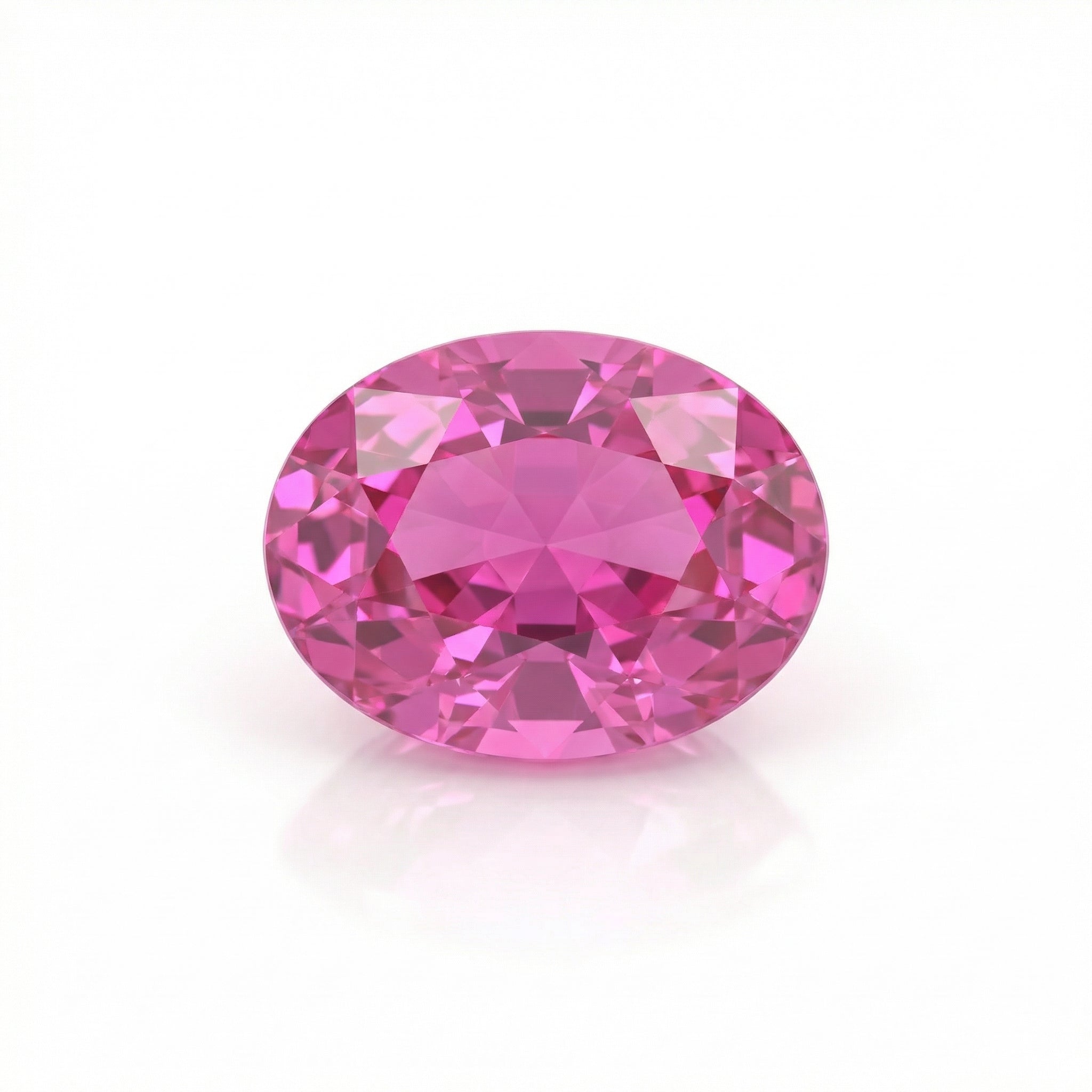 IGI Certified Laboratory Grown Purplish Pink Sapphire | 3.94 Carat Oval Cut | Vibrant Luxury Gemstone-Saleh Sallom Main image