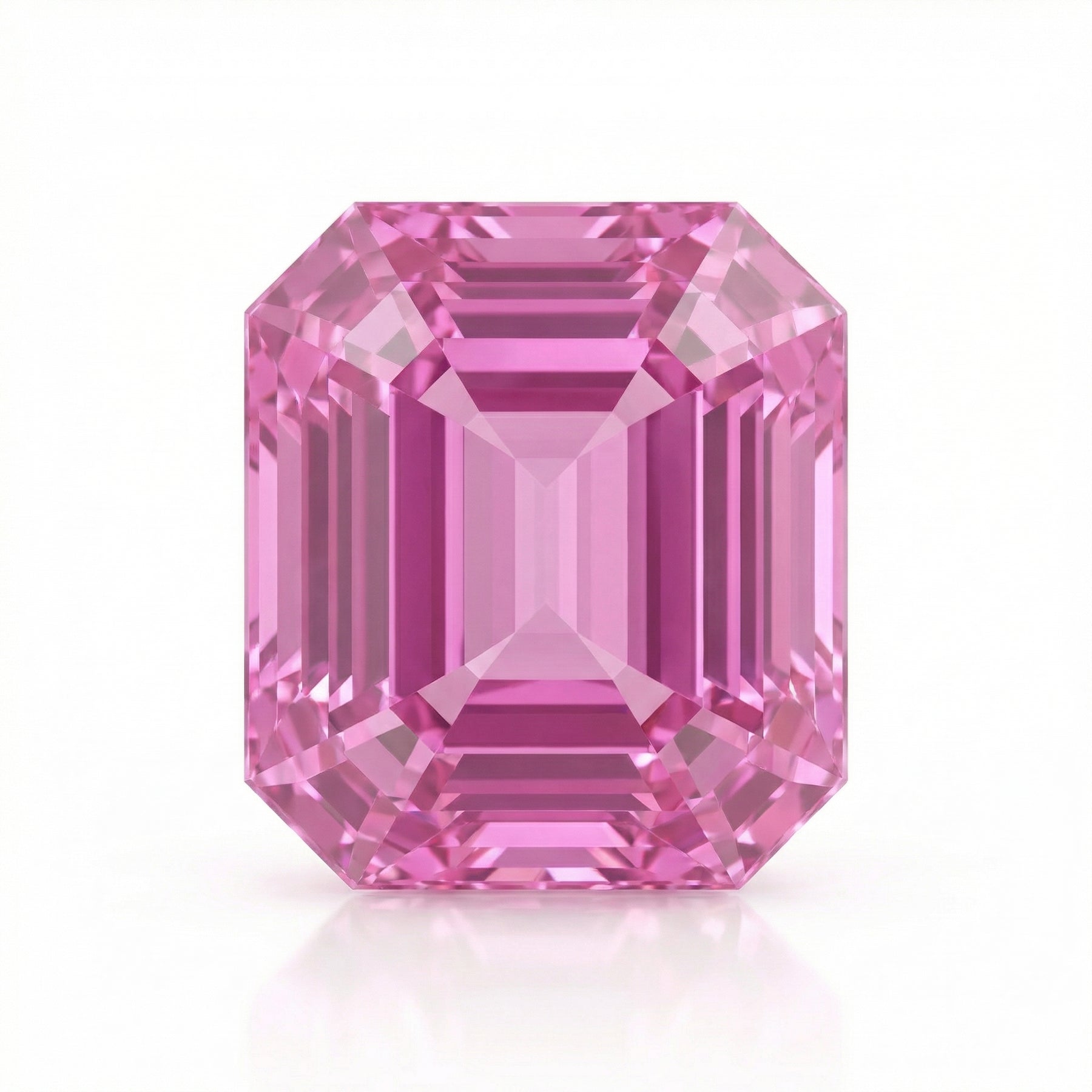IGI Certified Laboratory Grown Pink Sapphire | 6.99 Carat Emerald Cut | High-End Luxury Gemstone-Saleh Sallom
